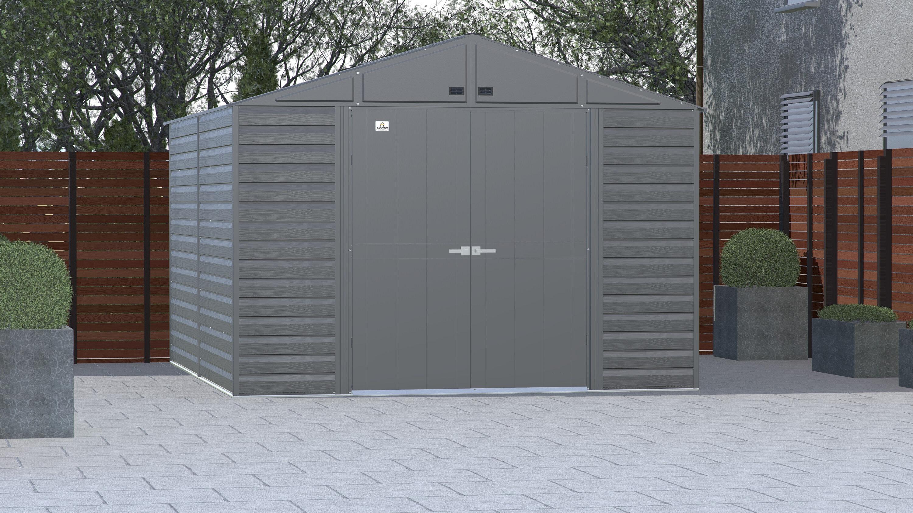Arrow 10 ft. W x 12 ft. D Metal Storage Shed
