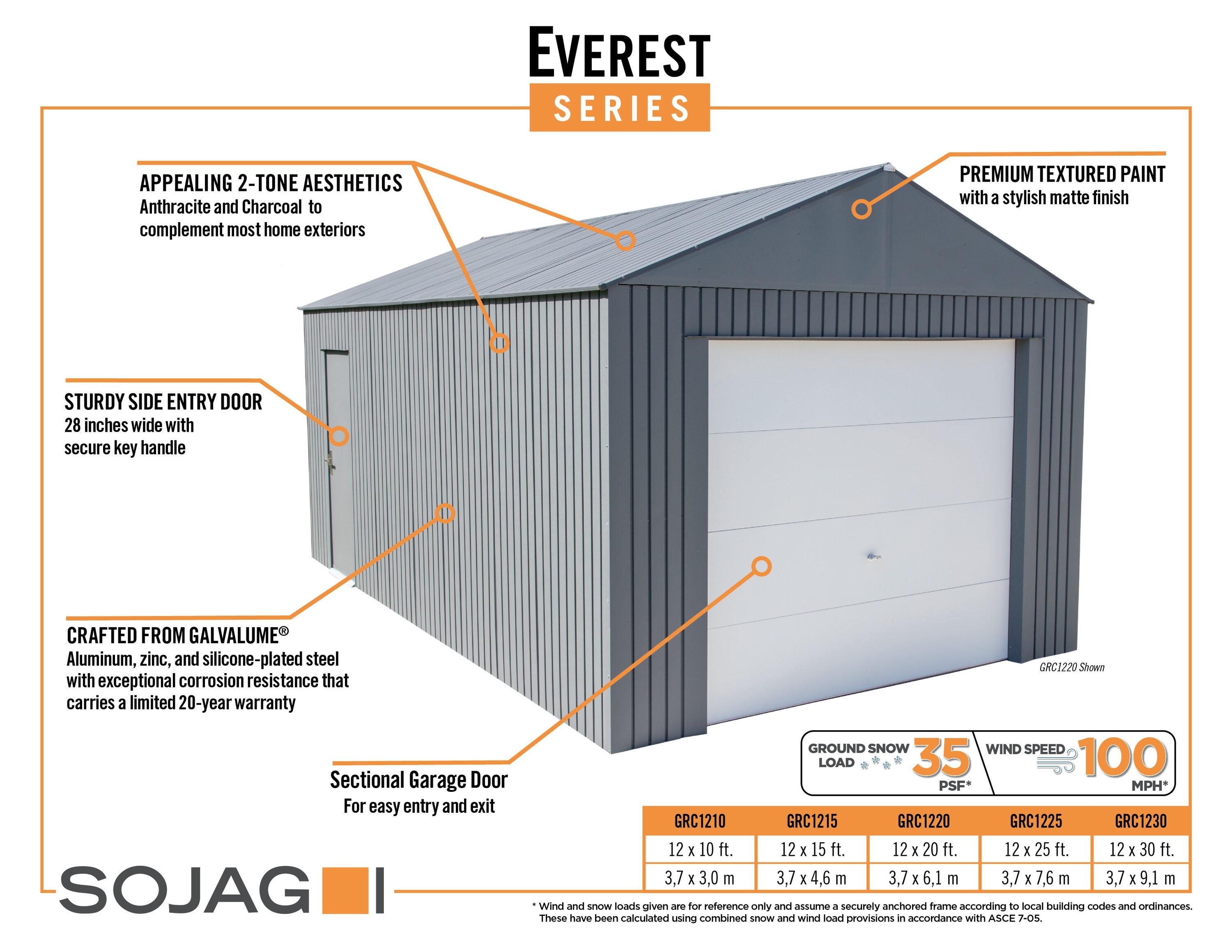 Sojag Everest Metal Garage Shed