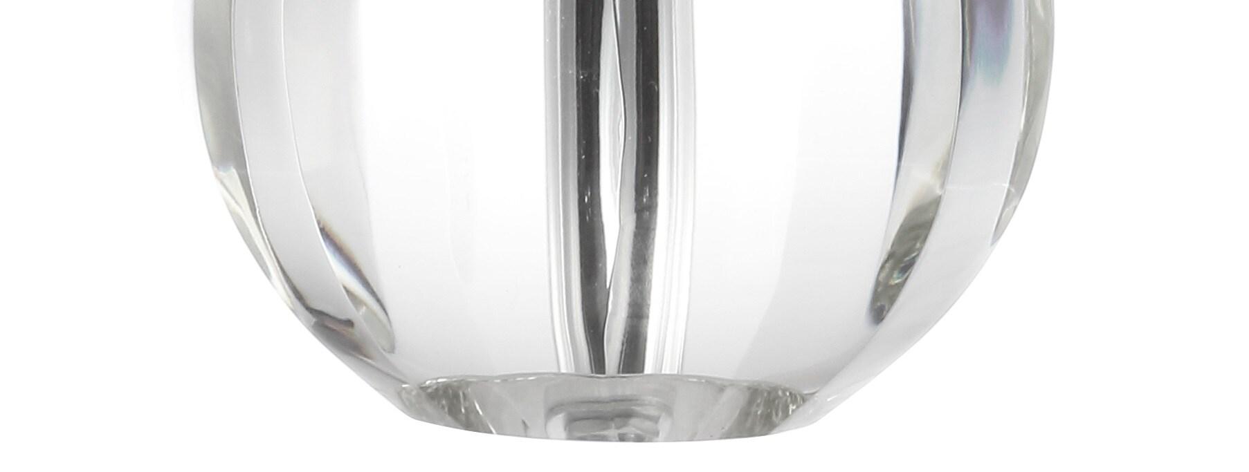 JONATHAN Y Goddard 16" Crystal Ball/Metal LED Table Lamp, Clear