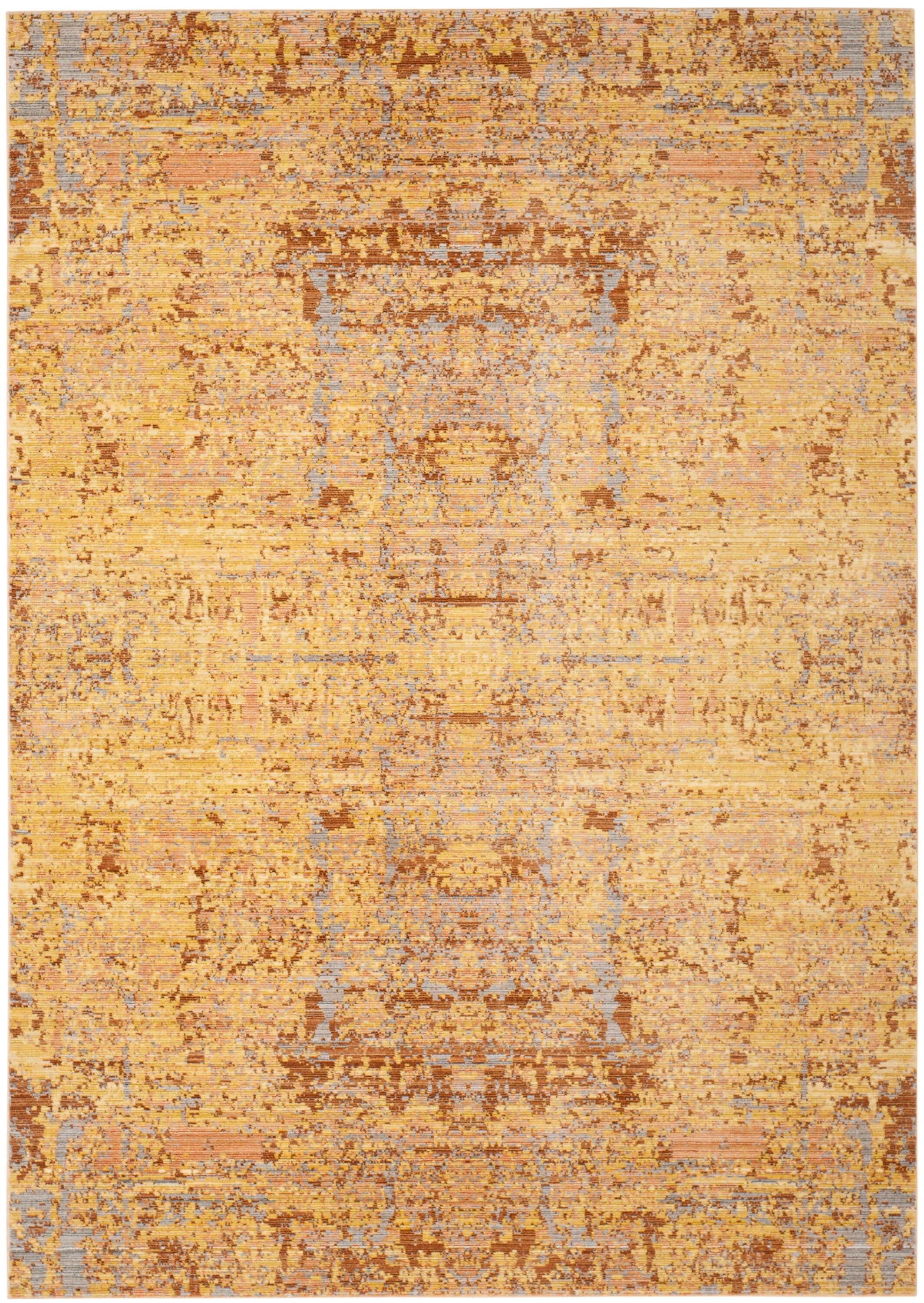 Mystique MYS971 Power Loomed Area Rug - Gold/Multi - 5'x8' - Safavieh.