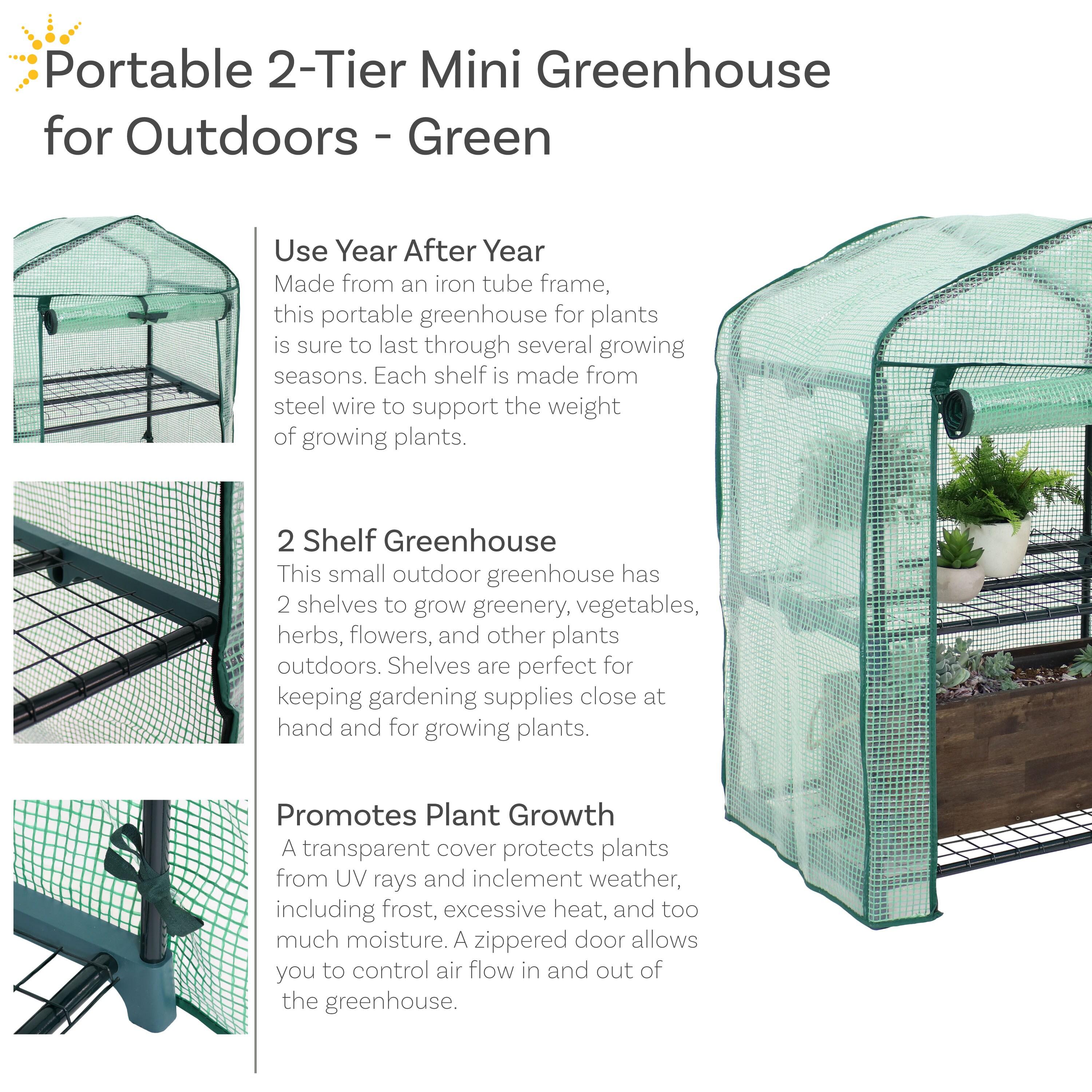 26.5" W x 19" D Growing Rack Greenhouse