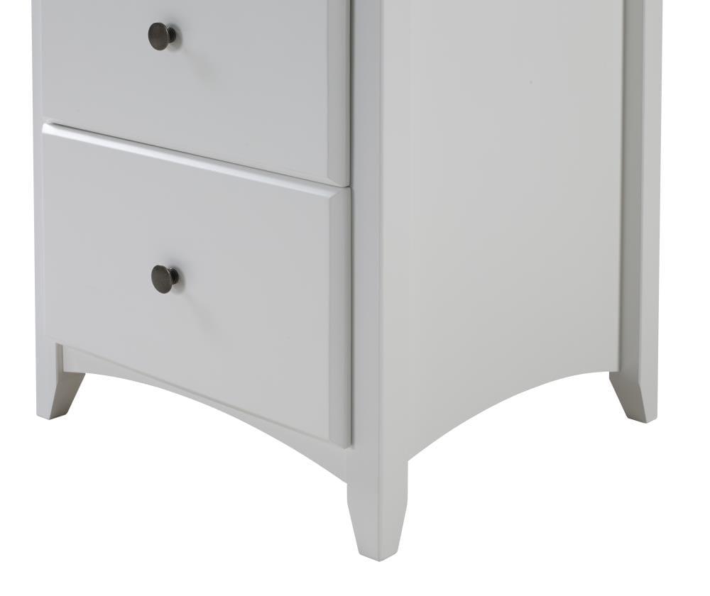 Camaflexi Shaker Style 2 Drawer Night Stand - White Finish