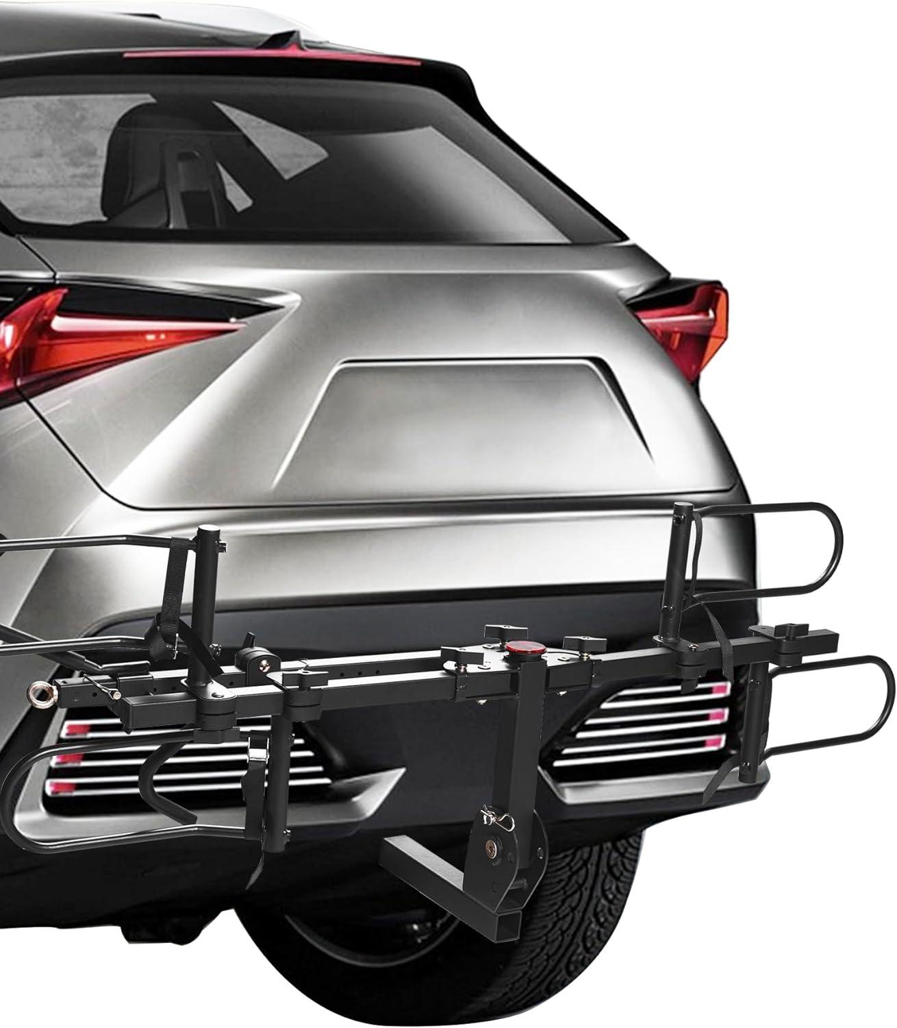 Young Electric Bike Rack 200lb Capacity Alloy Steel Hitch Mount Style for Cars Trucks SUVs RV, fits Bikes with up to 5-inch Fat Tire Carrier Rack, with 2'' Receiver