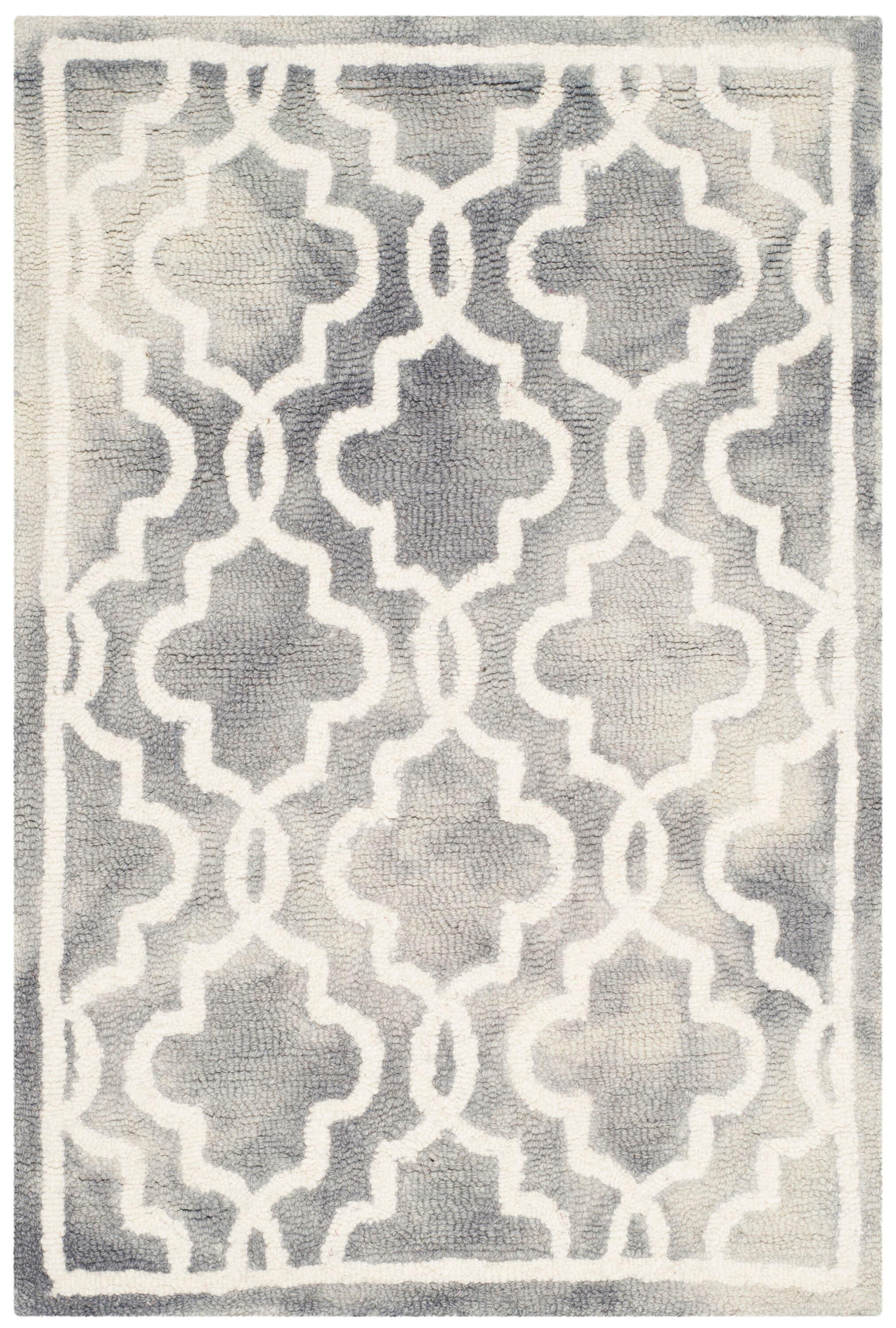 Dip Dye DDY539 Hand Tufted Accent Rug - Grey/Ivory - 2'x3' - Safavieh.