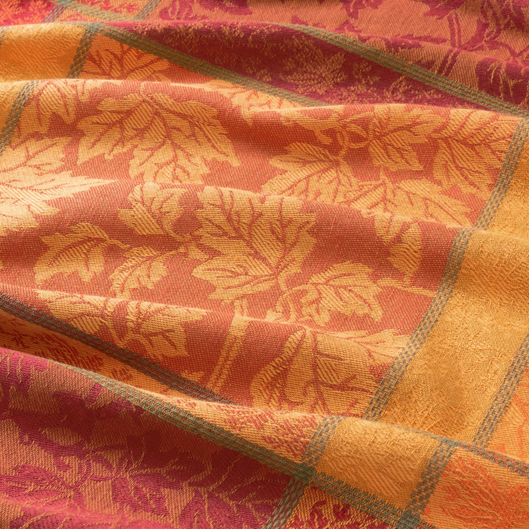 Wildon Home® Erida Maplewood Jacquard Harvest Cotton Rectangle Tablecloth