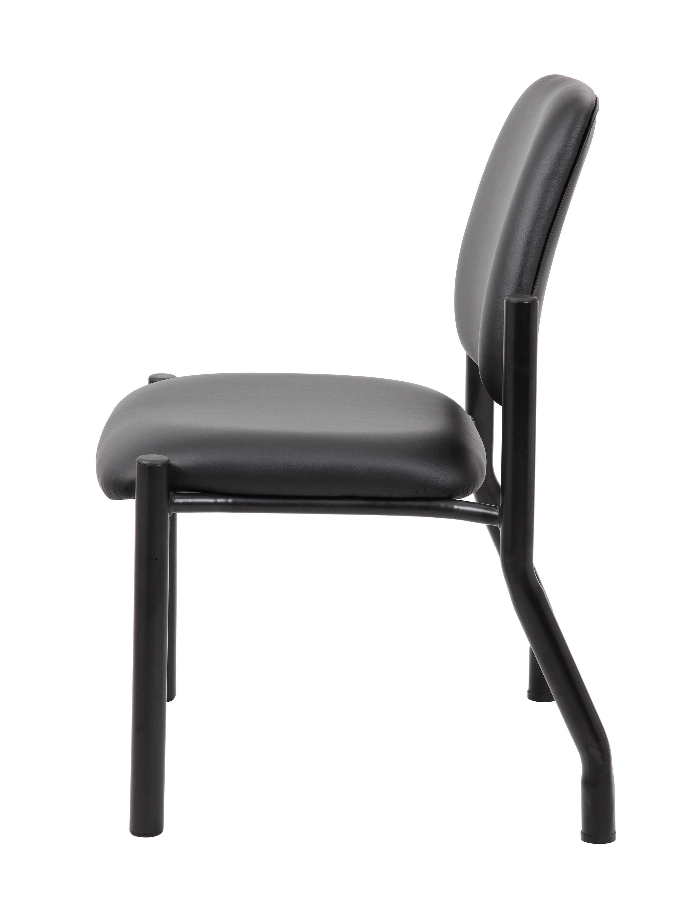 300lbs Weight Capacity Guest Chair Antimicrobial Black - Boss Office Products