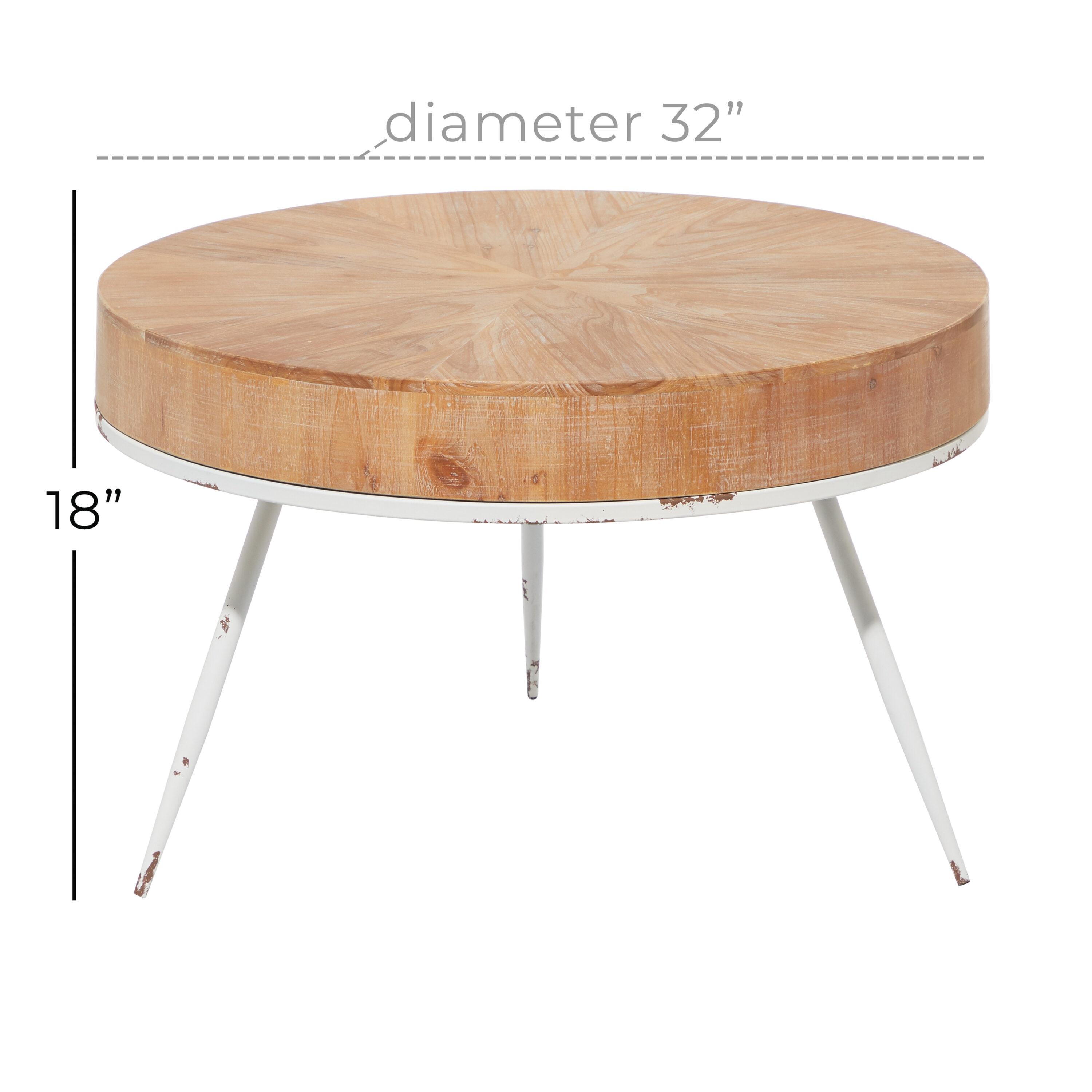 Modern Wood and Iron Coffee Table Natural Brown - Olivia & May