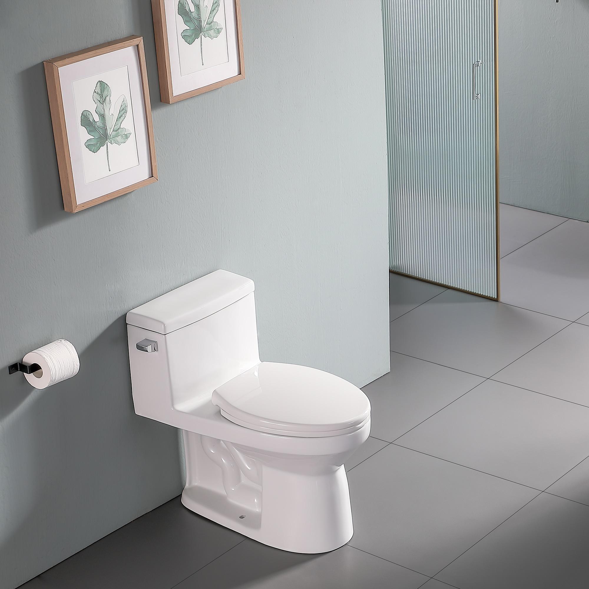 Lordear H-MTLC-T133 Lordear 1.28 Gallons GPF Elongated Comfort Height Floor Mounted One-Piece Toilet (Seat Included)
