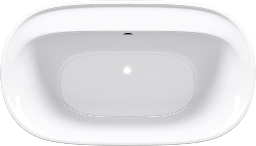 Spectacle 60.19'' x 34.25'' Freestanding Soaking Acrylic Bathtub