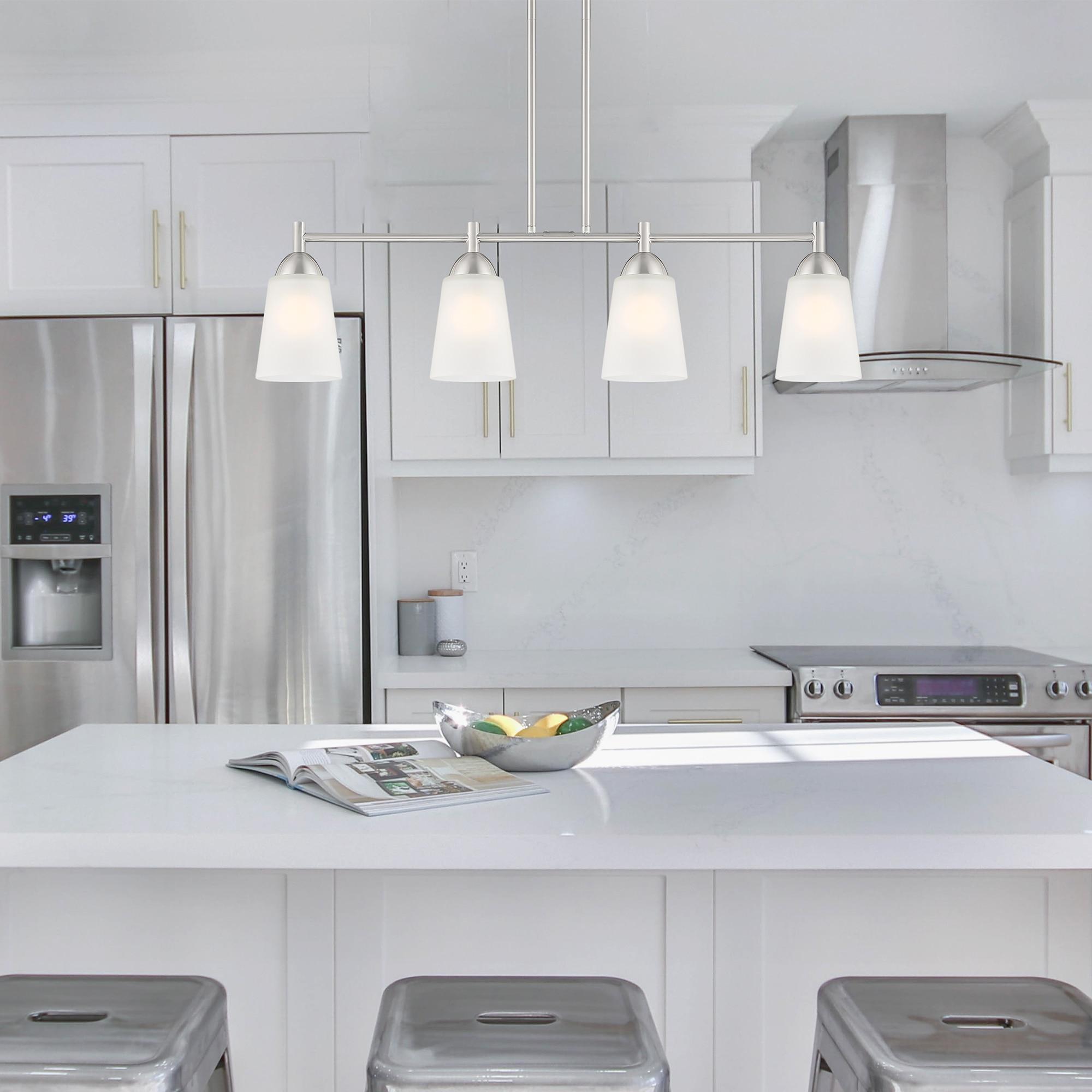 Designers Fountain Malone 4 Light Brushed Nickel Island Pendant, D267M-IS-BN