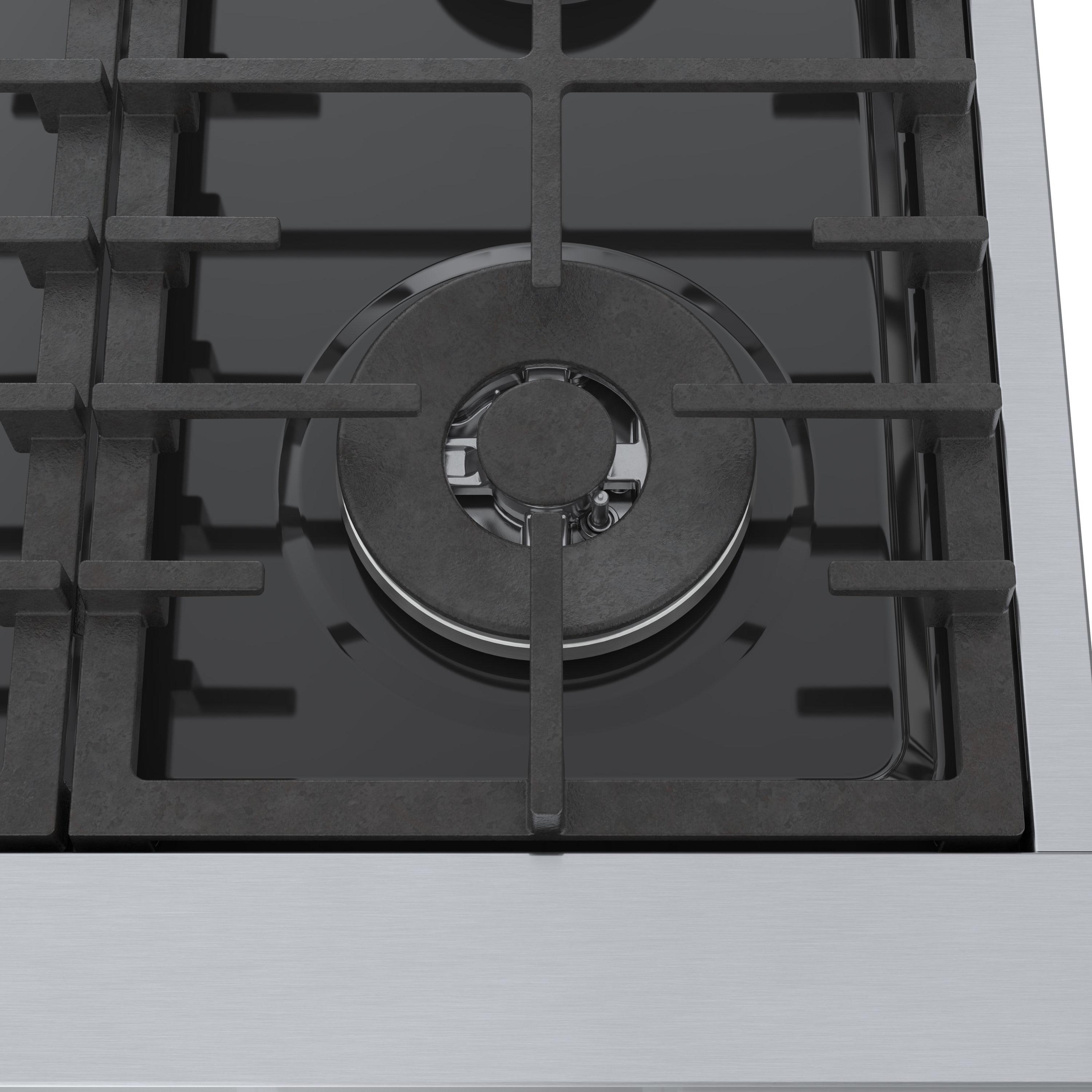 Bosch Rgm86uc 36" Wide 6 Burner Gas Rangetop - Stainless Steel