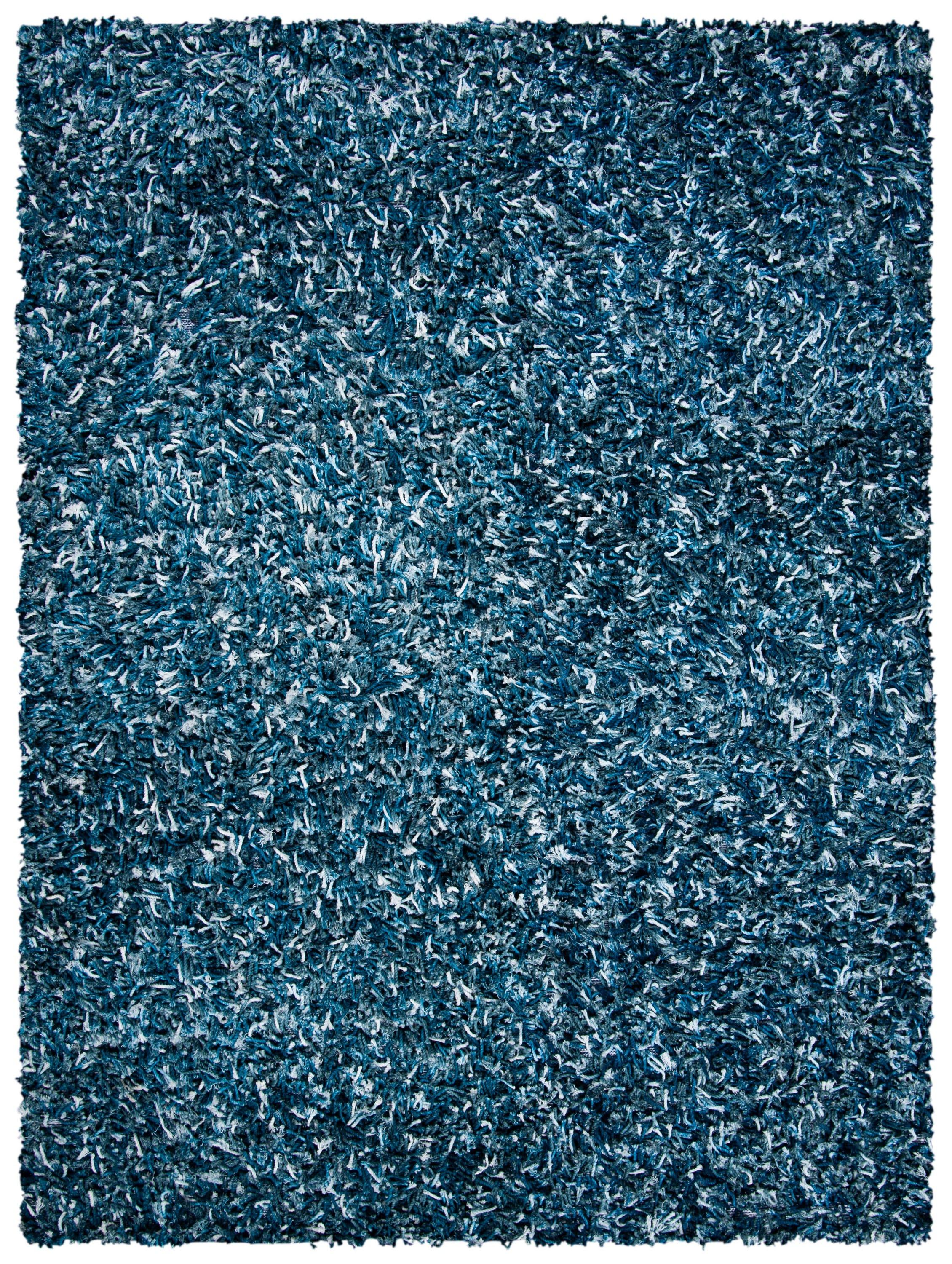 Rio Shag SG960 Hand Loomed Area Rug - Navy/Ivory - 8'x10' - Safavieh.