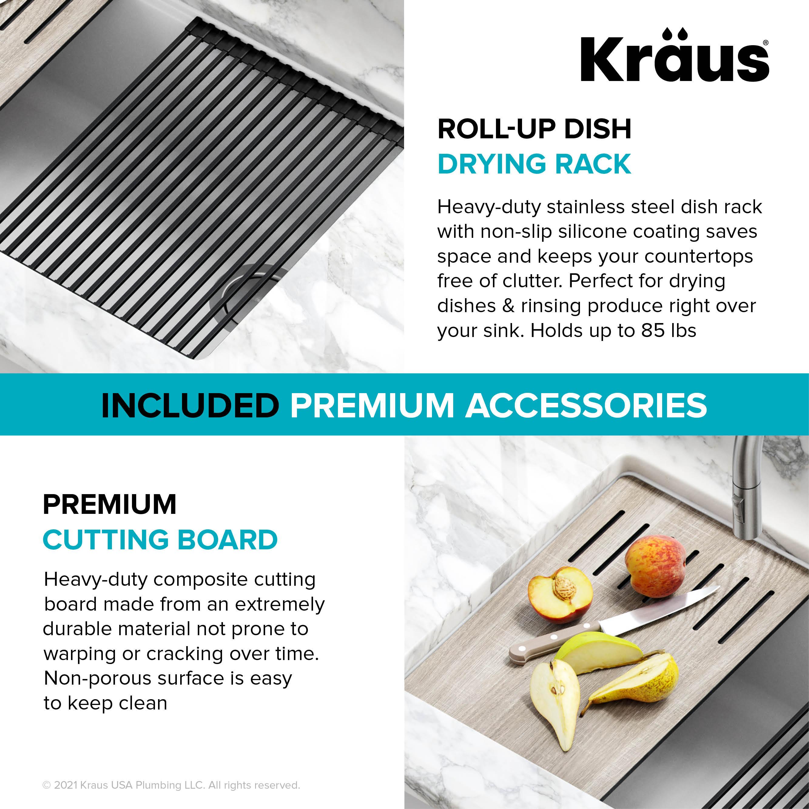 Kraus Bellucci 32 in. Undermount Quartz Composite Single Bowl Kitchen Sink with Accessories
