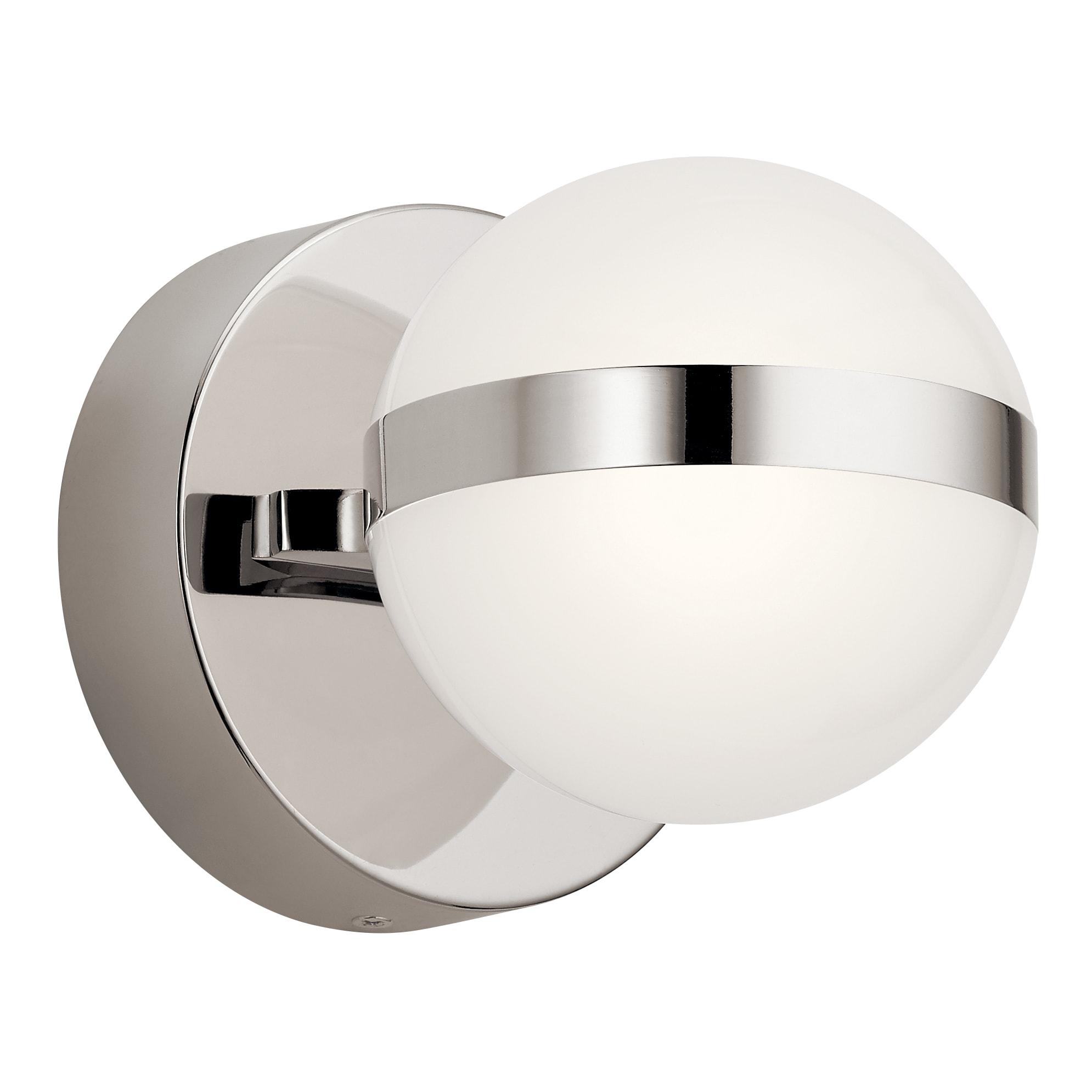 5.25 Inch 12W 1 Led Wall Sconce-Polished Nickel Finish Elan Lighting 85090Pn