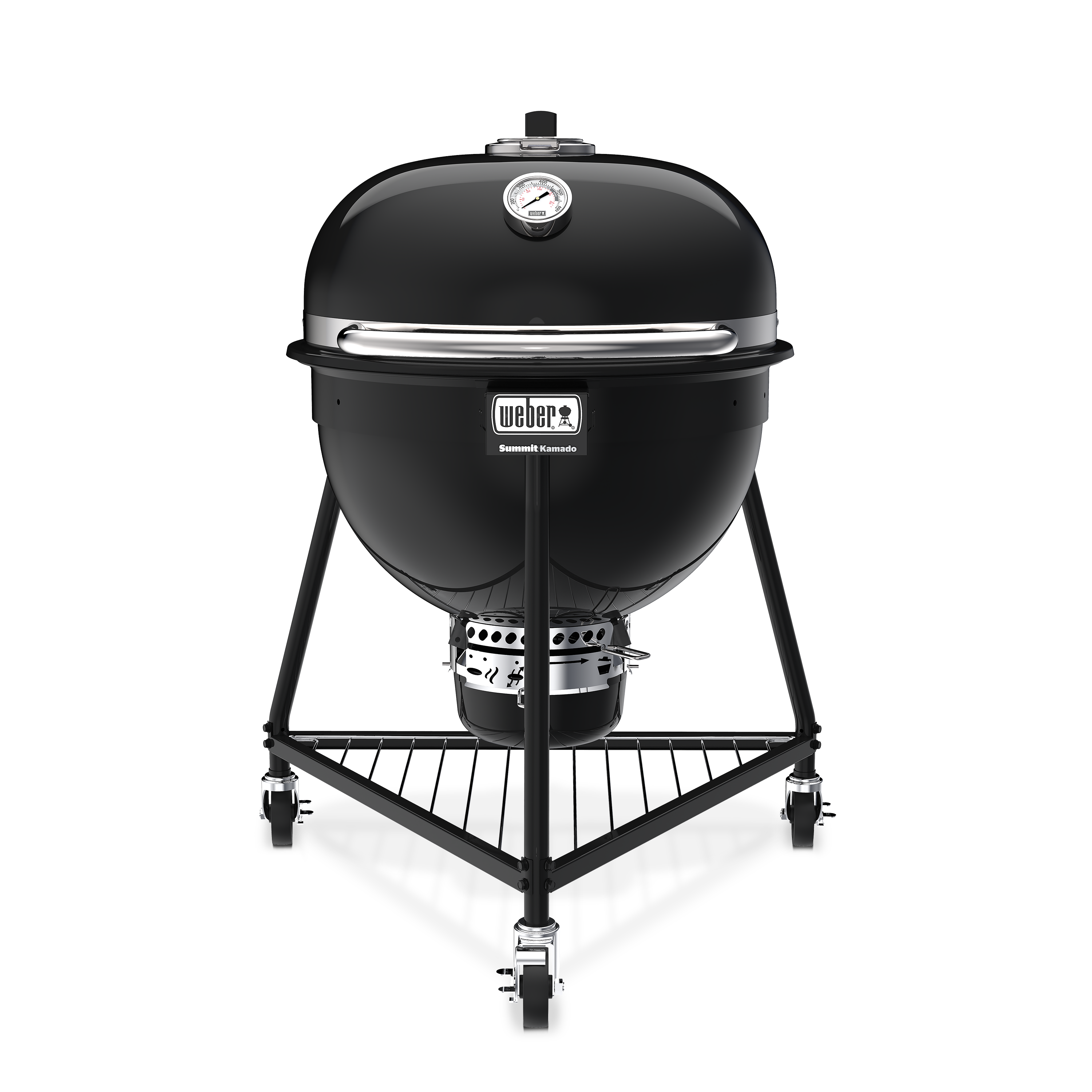 Weber Summit Kamado E6 Charcoal Grill w/Built In Stainless Steel Lid, Black