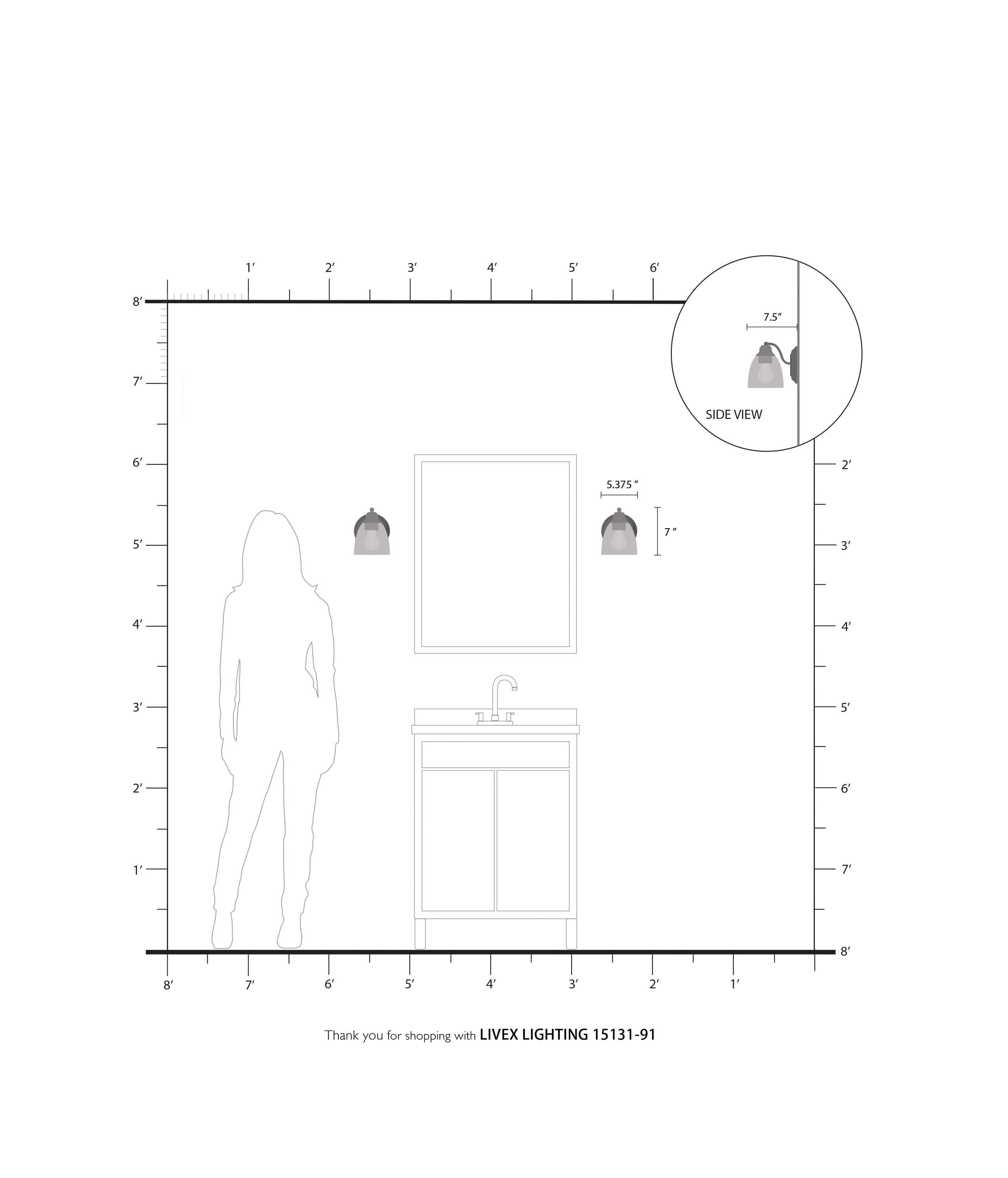 Livex Lighting Montgomery 1 - Light Vanity in  Brushed Nickel