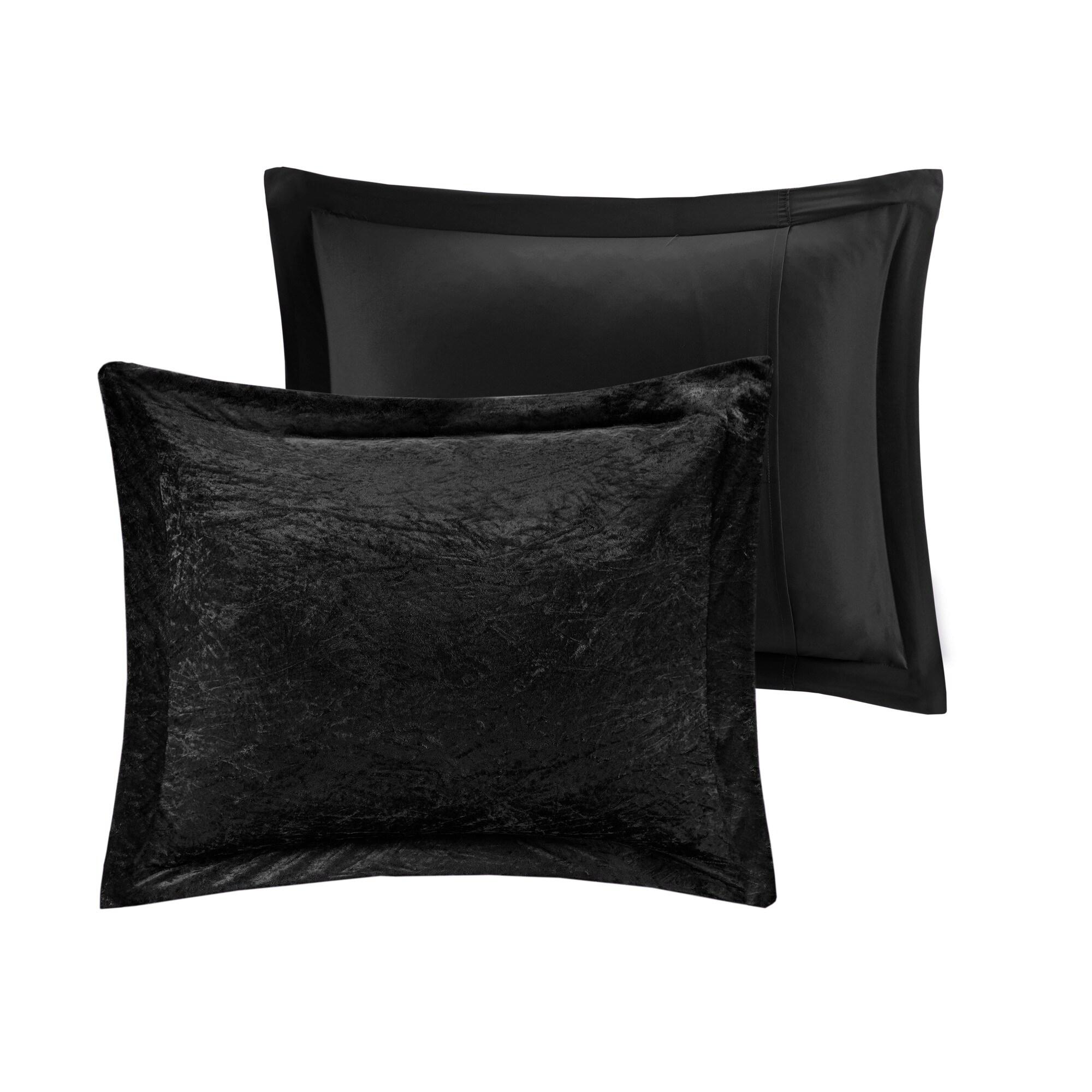 Intelligent Design Felicia Crushed Velvet Comforter Set with Throw Pillow