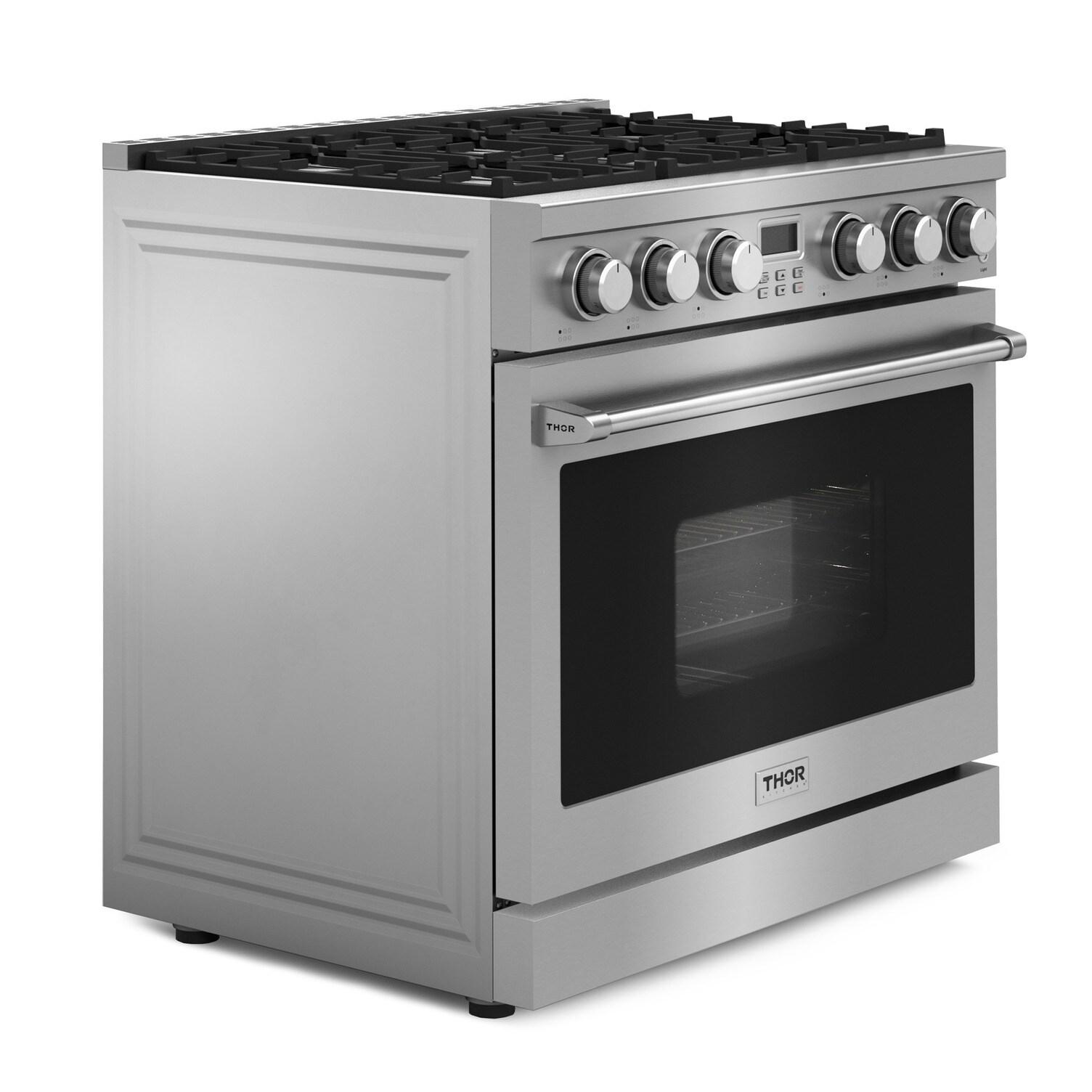 Thor Kitchen Arg36lp A Series 36" Wide 6 Cu. Ft. Free Standing Liquid Propane Range -