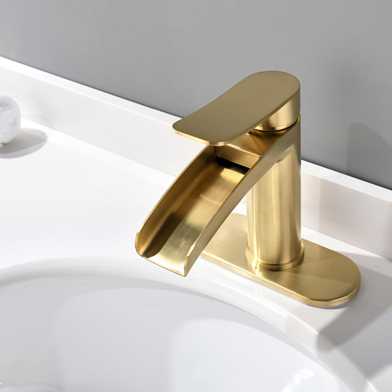 Single-Hole Single-handle Bathroom Faucet with Drain Assembly