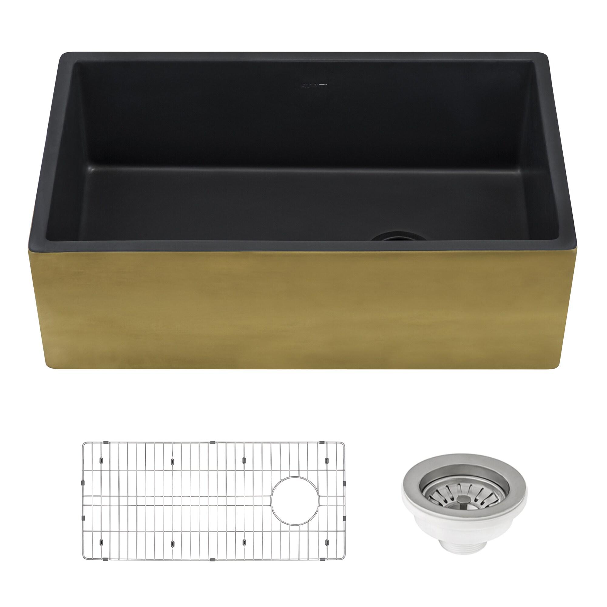 Ruvati 30-inch Fireclay Modern Farmhouse Kitchen Sink Single Bowl
