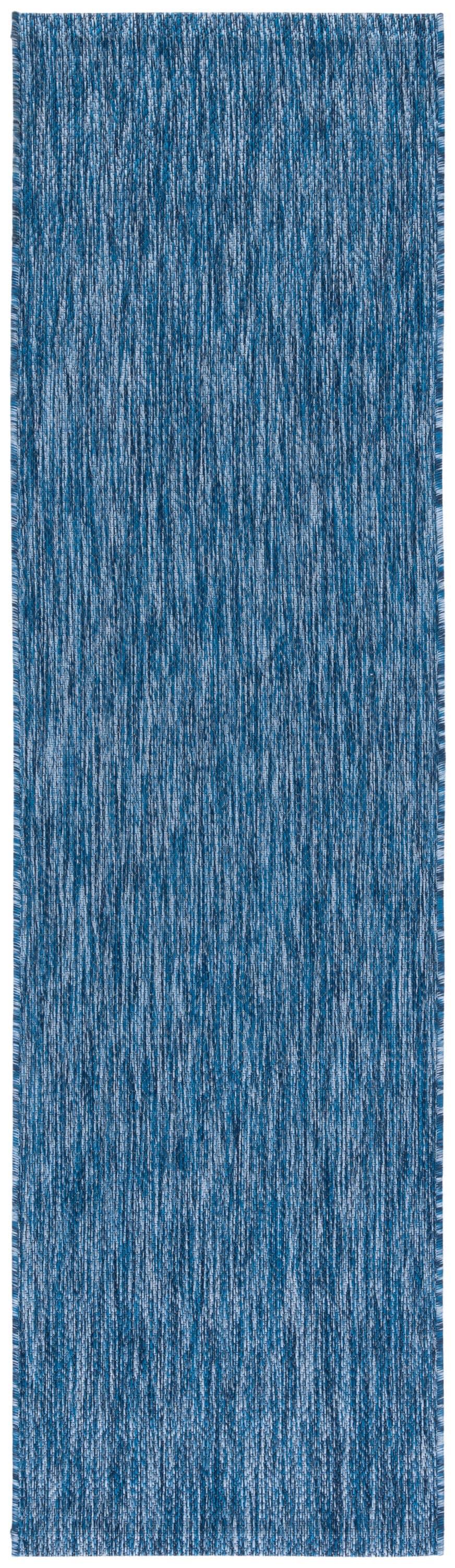 Courtyard CY8520 Power Loomed Indoor and Outdoor Runner Rug - Navy/Navy - 2'3"x12' - Safavieh