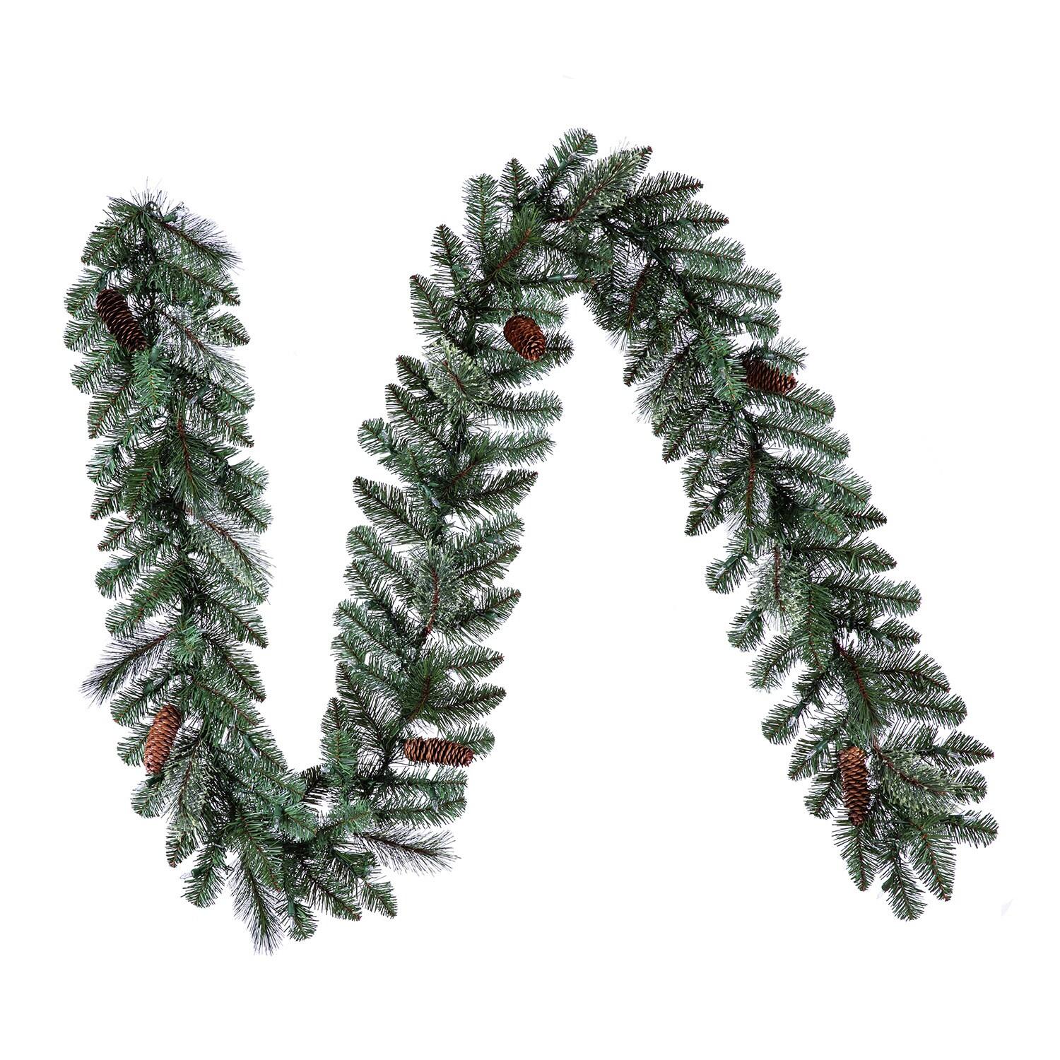 9’ Pre-Lit LED Greenery Garland