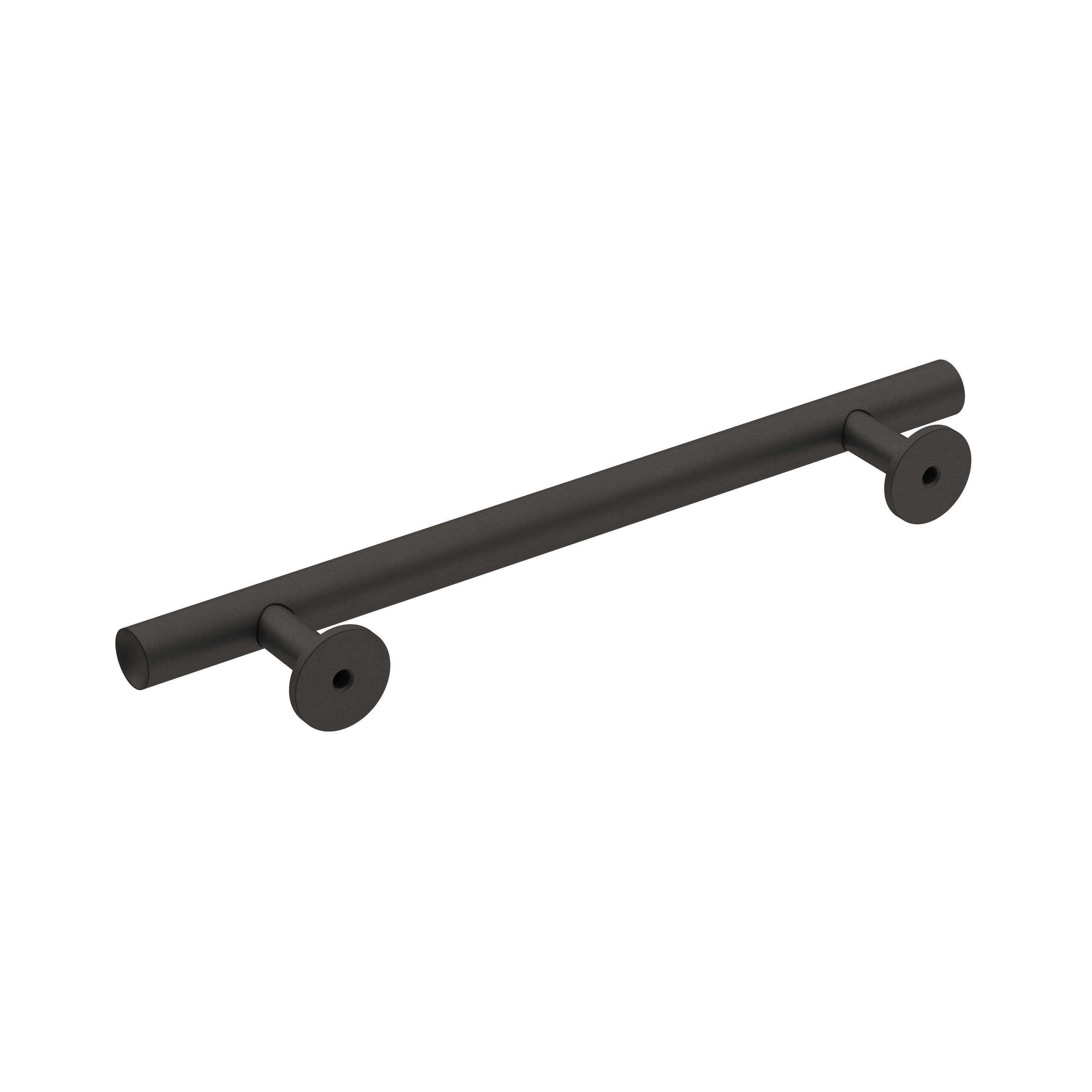 Amerock Radius 5-1/16 inch (128mm) Center-to-Center Matte Black Cabinet Pull