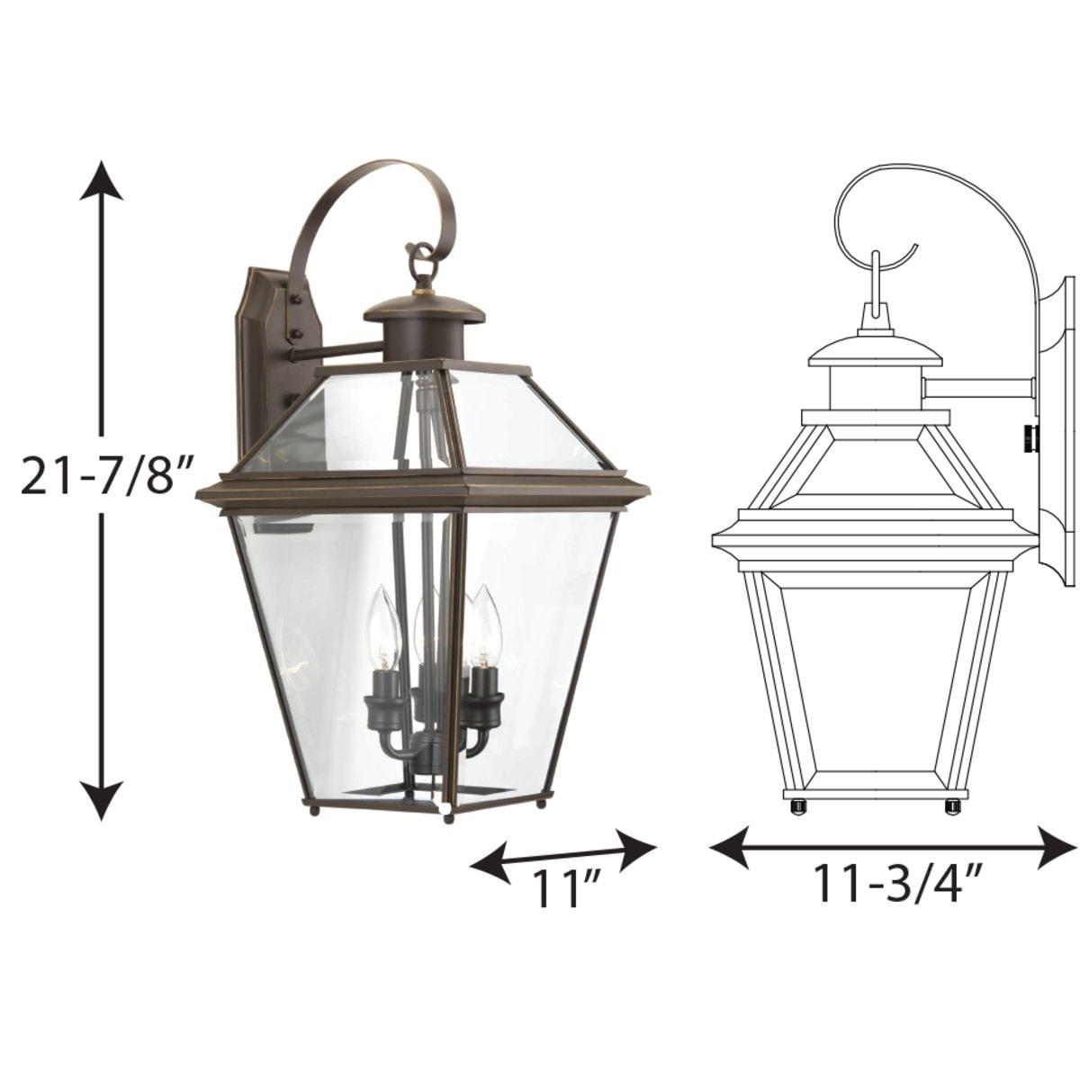 Calais 3 Light Empire Outdoor Wall Light