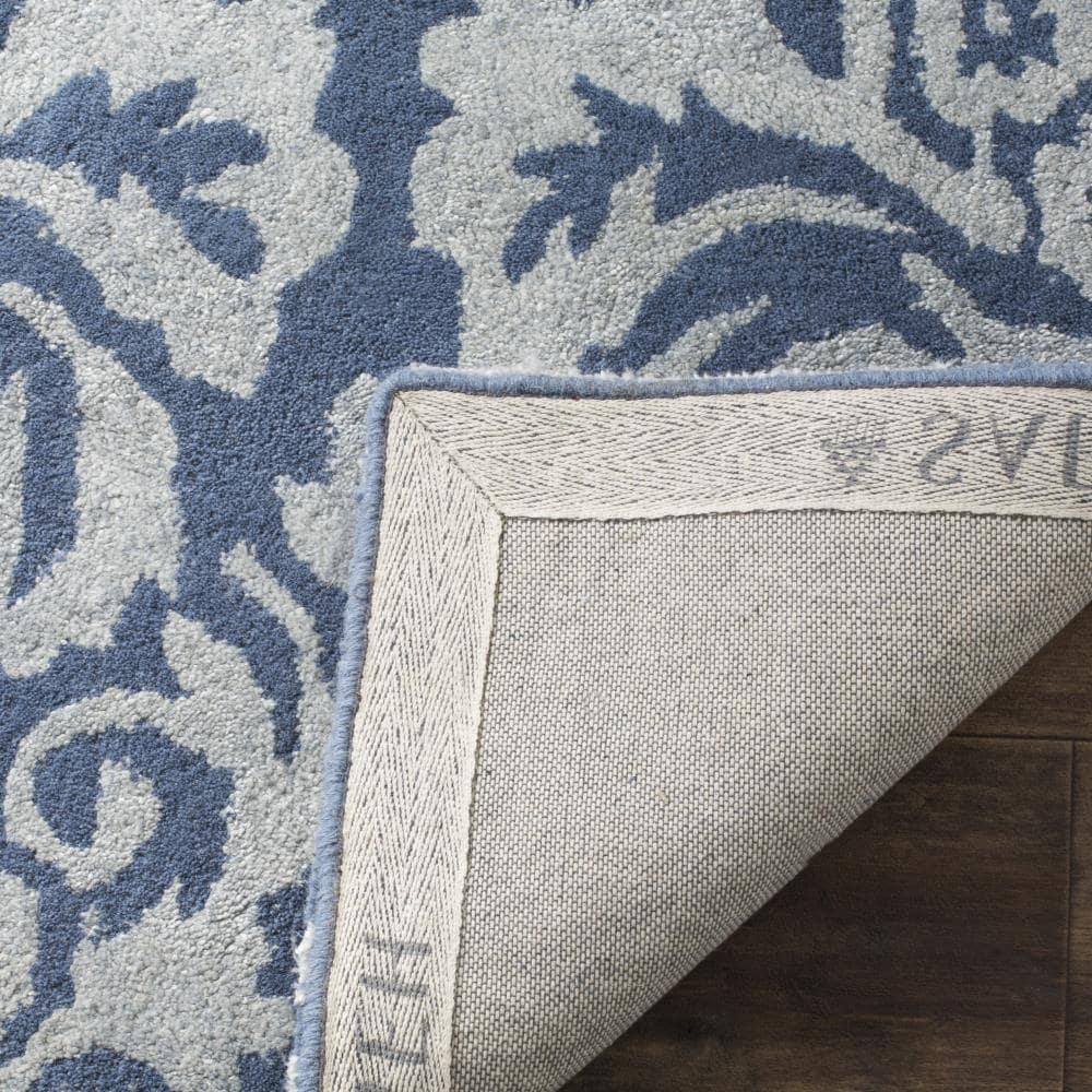 Bella BEL156 Hand Tufted Area Rug - Navy/Grey - 5'x8' - Safavieh.