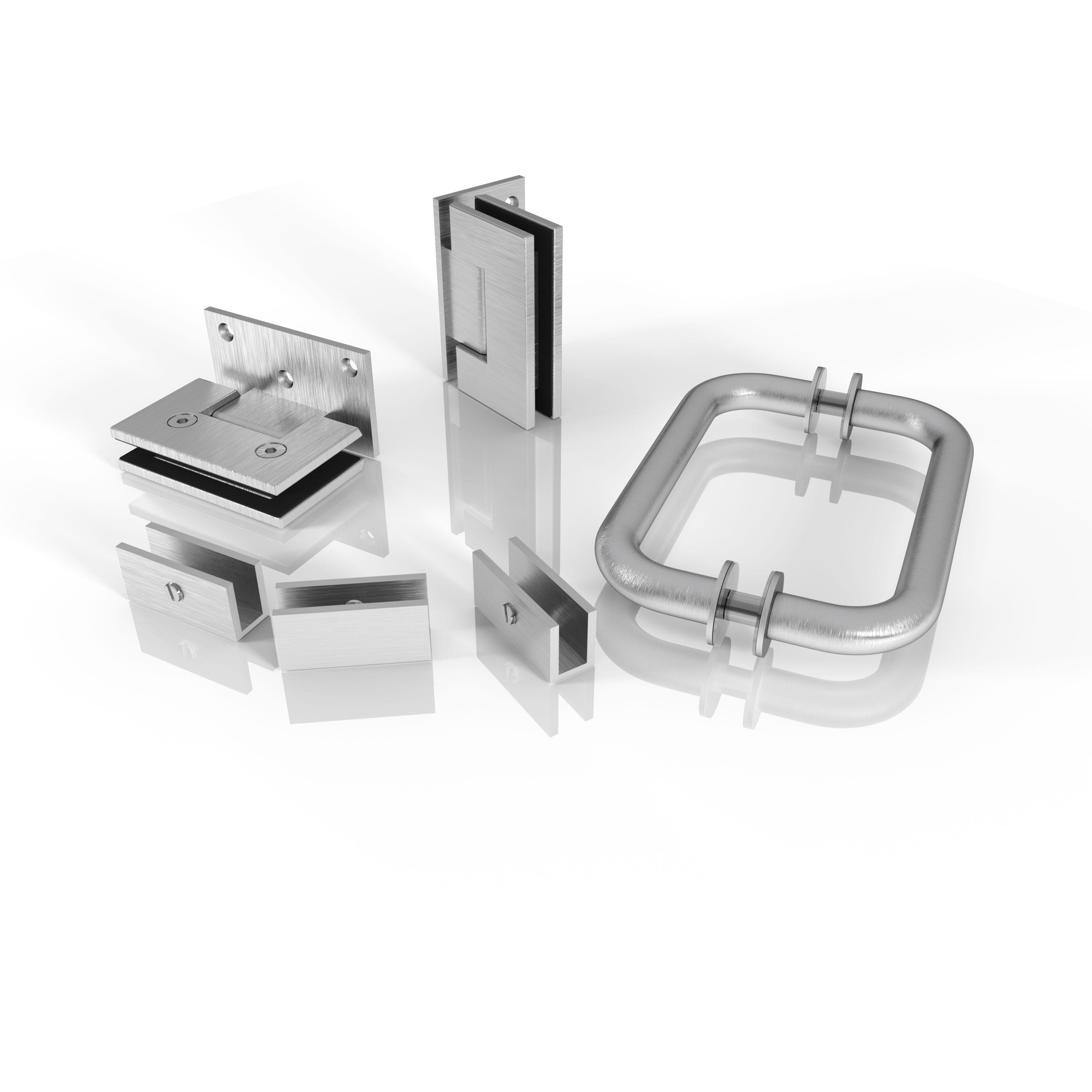 Illume 57.5 in. x 78 in. Fully Frameless Wall Hinge Shower Door