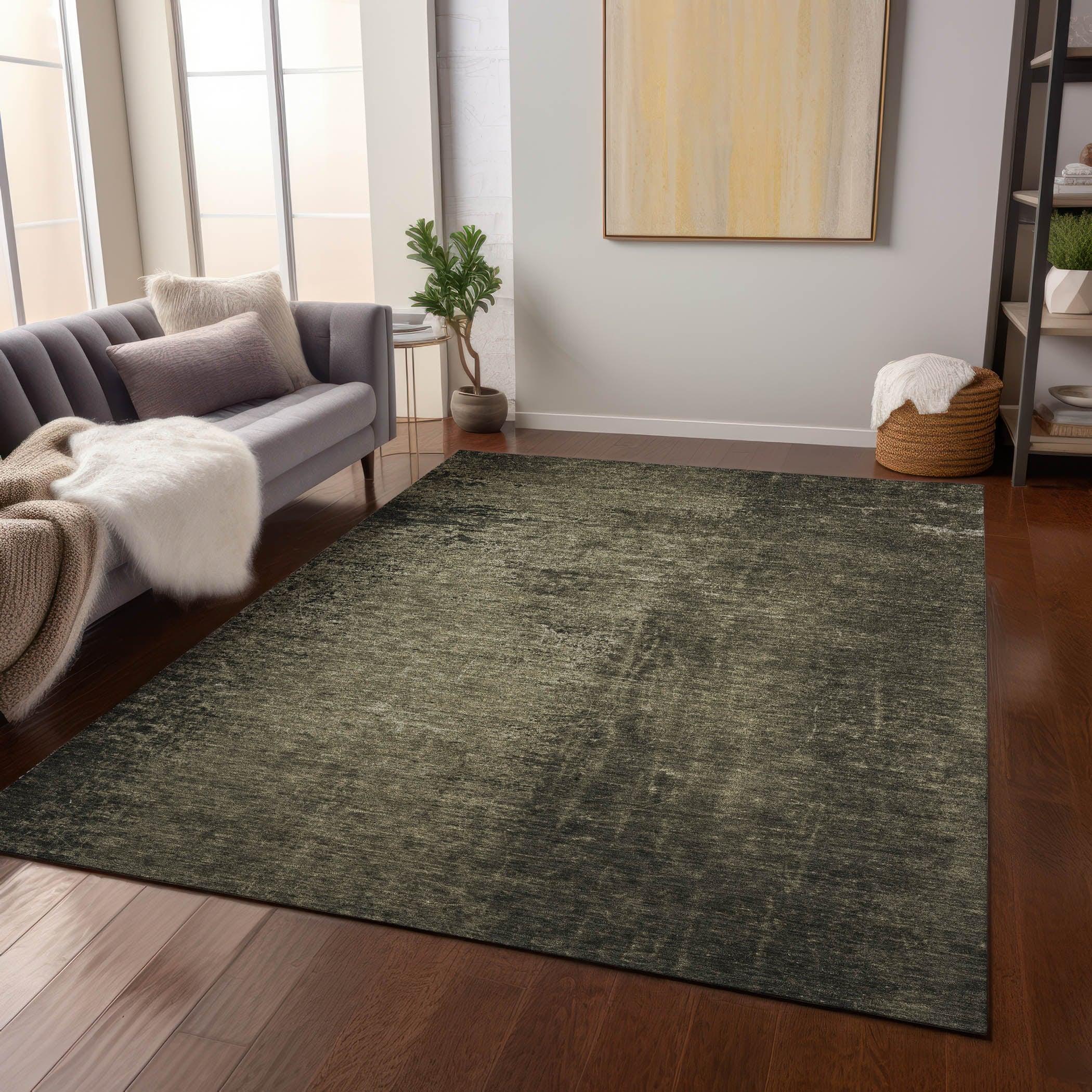 Addison Rugs Machine Washable Indoor/ Solid Ombre Outdoor Chantille Rug Gray - 2'6" x 3'10"