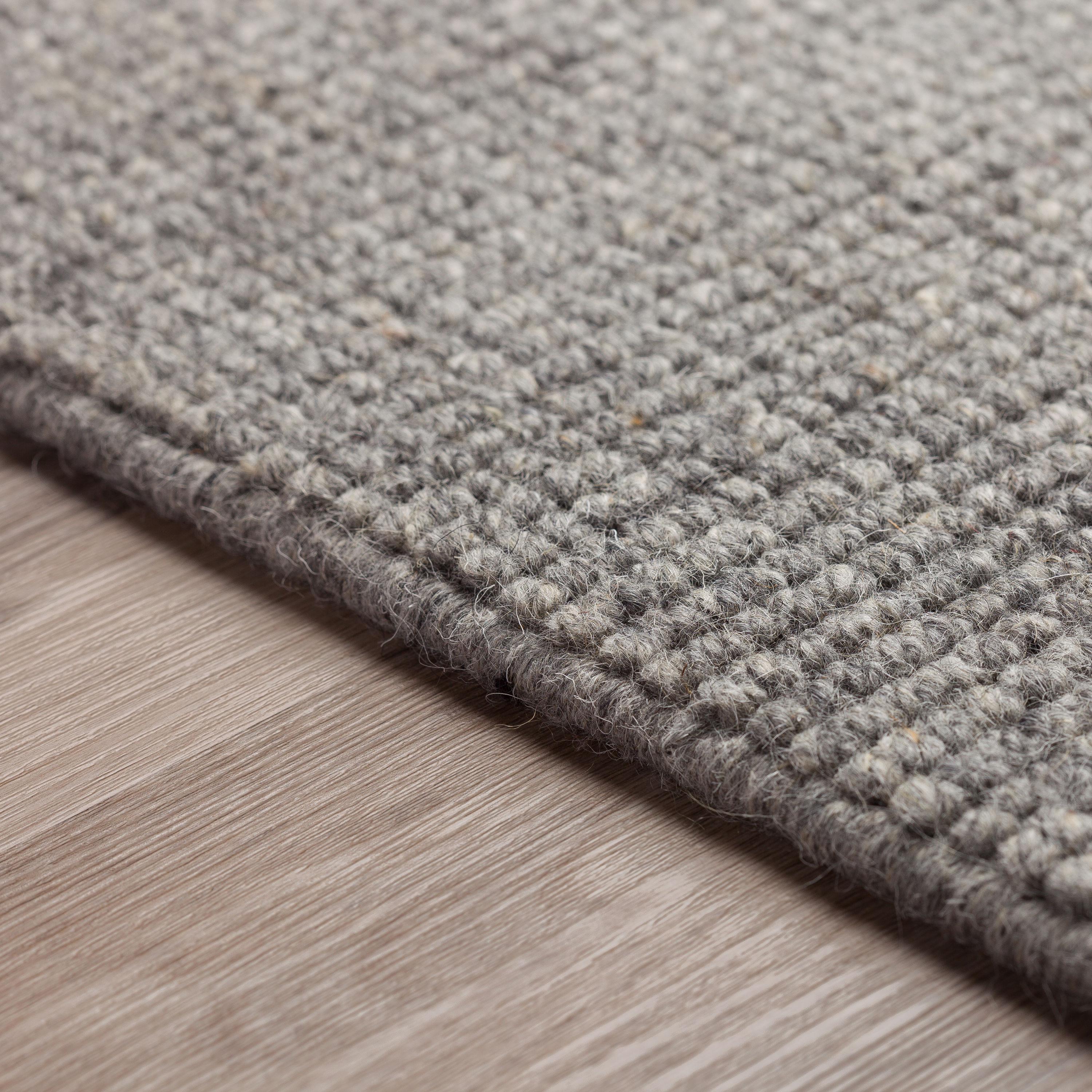 Addison Rugs Jaxon 8' x 10' Rectangle Transitional Wool Area Rug in Pewter Gray