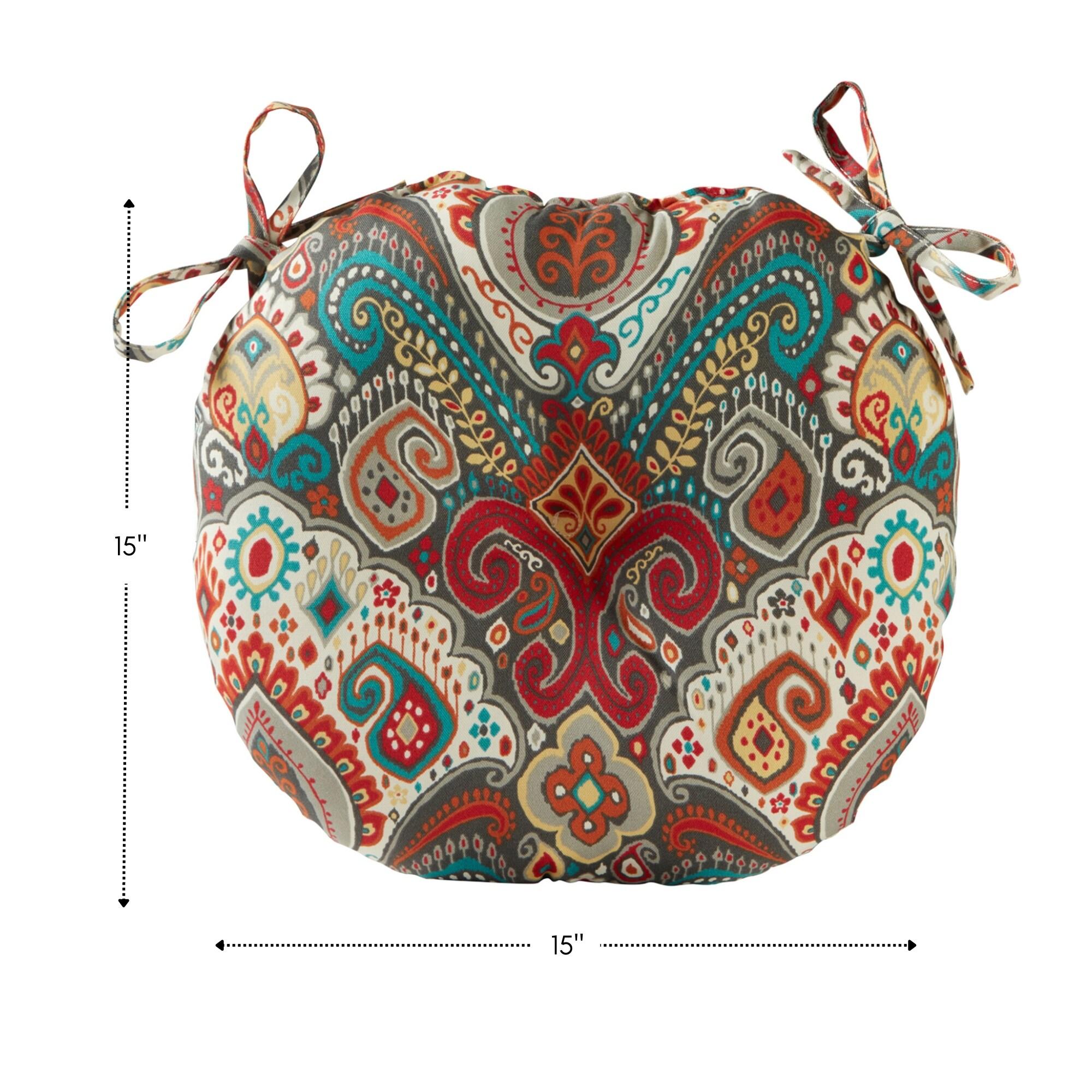 Asbury Park Cojín Redondo para Asiento de Bistró para Exteriores de 15 Pulgadas (Juego de 4) de Greendale Home Fashions