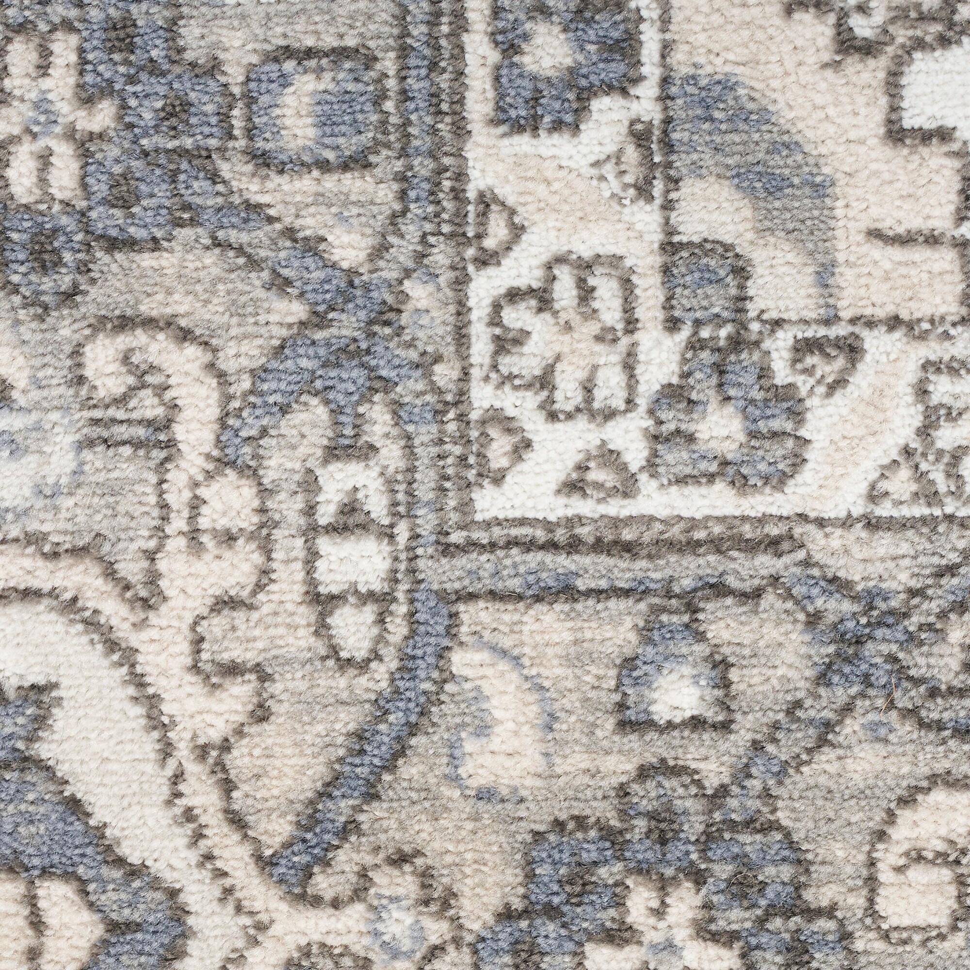 Nourison 8'10" x 11'10" Concerto Center Medallion Indoor Area Rug Ivory Blue