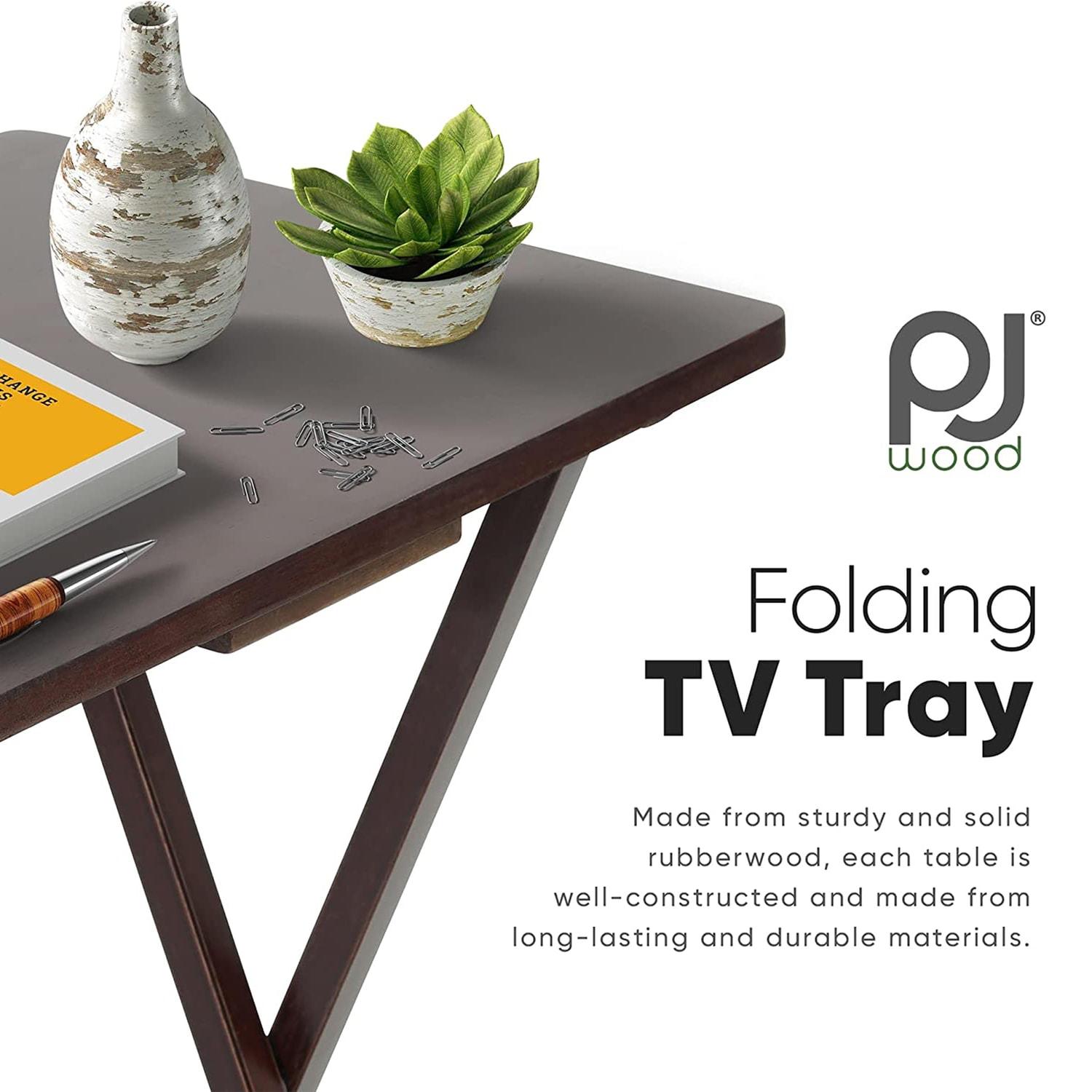 19.09'' Solid Wood Rectangular Portable Folding Table (Set of 2)