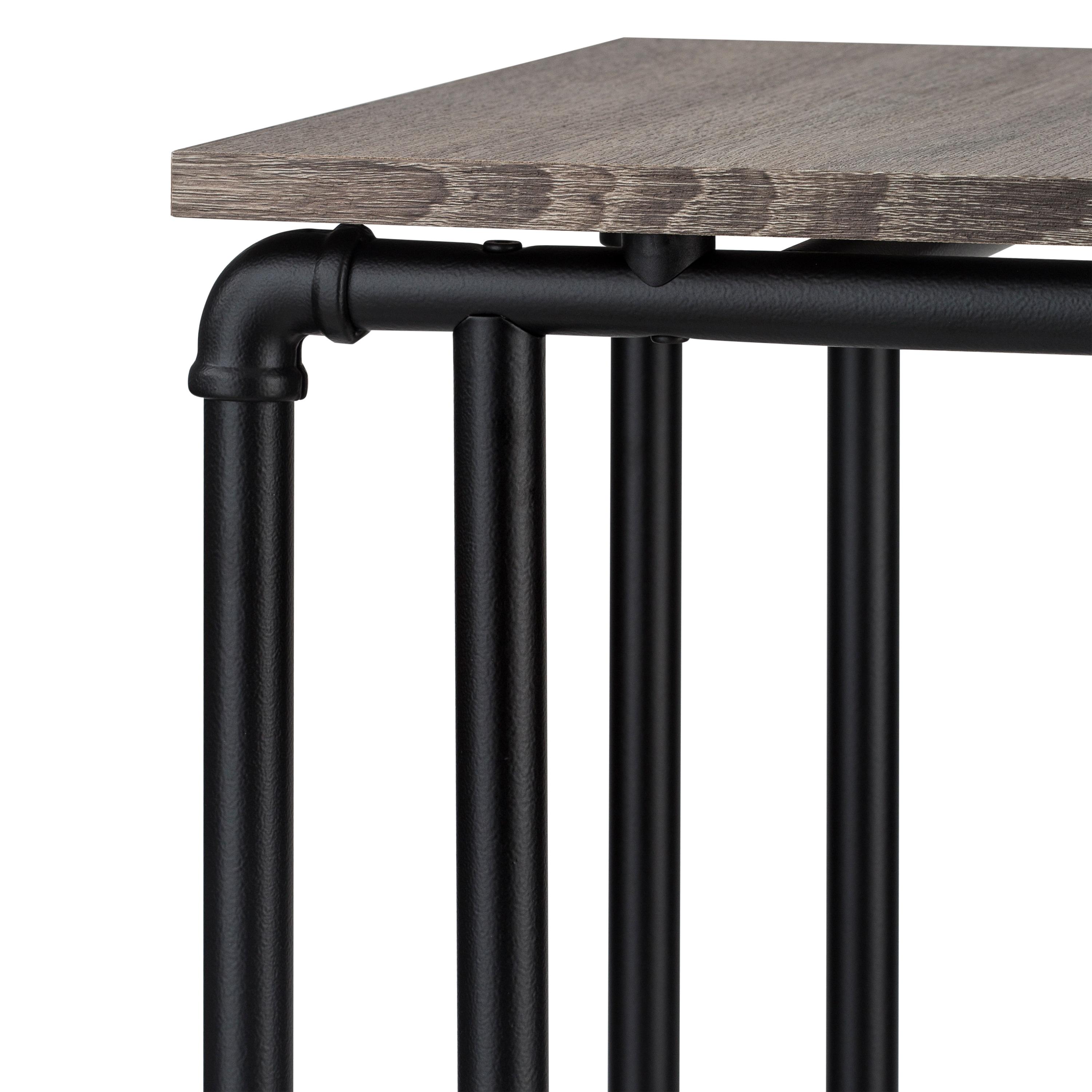 Organize It All Pipe Line L-Shaped Side Table