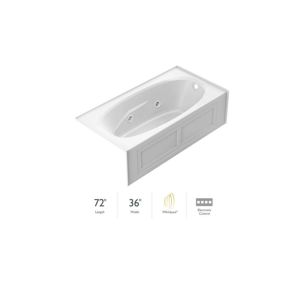 Amiga® 72" x 36" Drop In Whirlpool Acrylic Bathtub