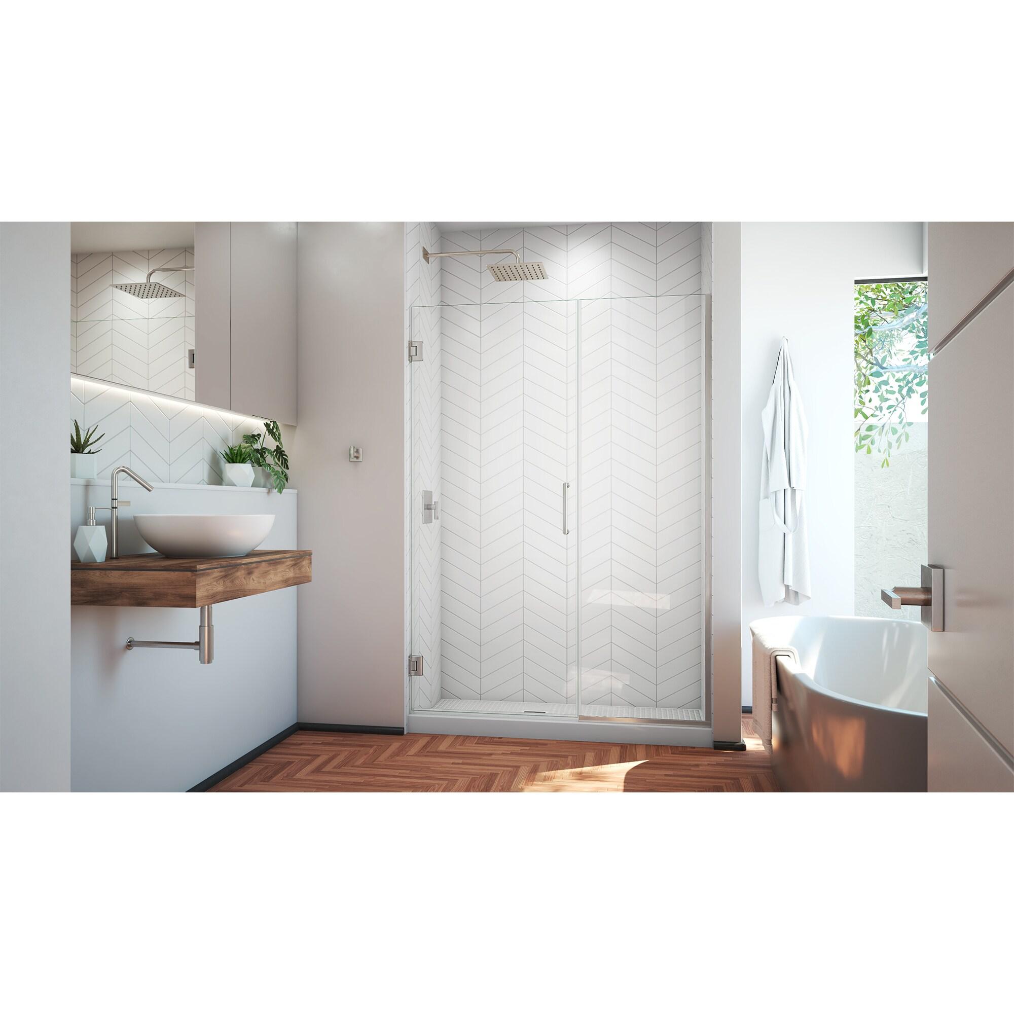 Unidoor Plus 46" W x 72" H Pivot Frameless Shower Door with ClearMax™ Technology
