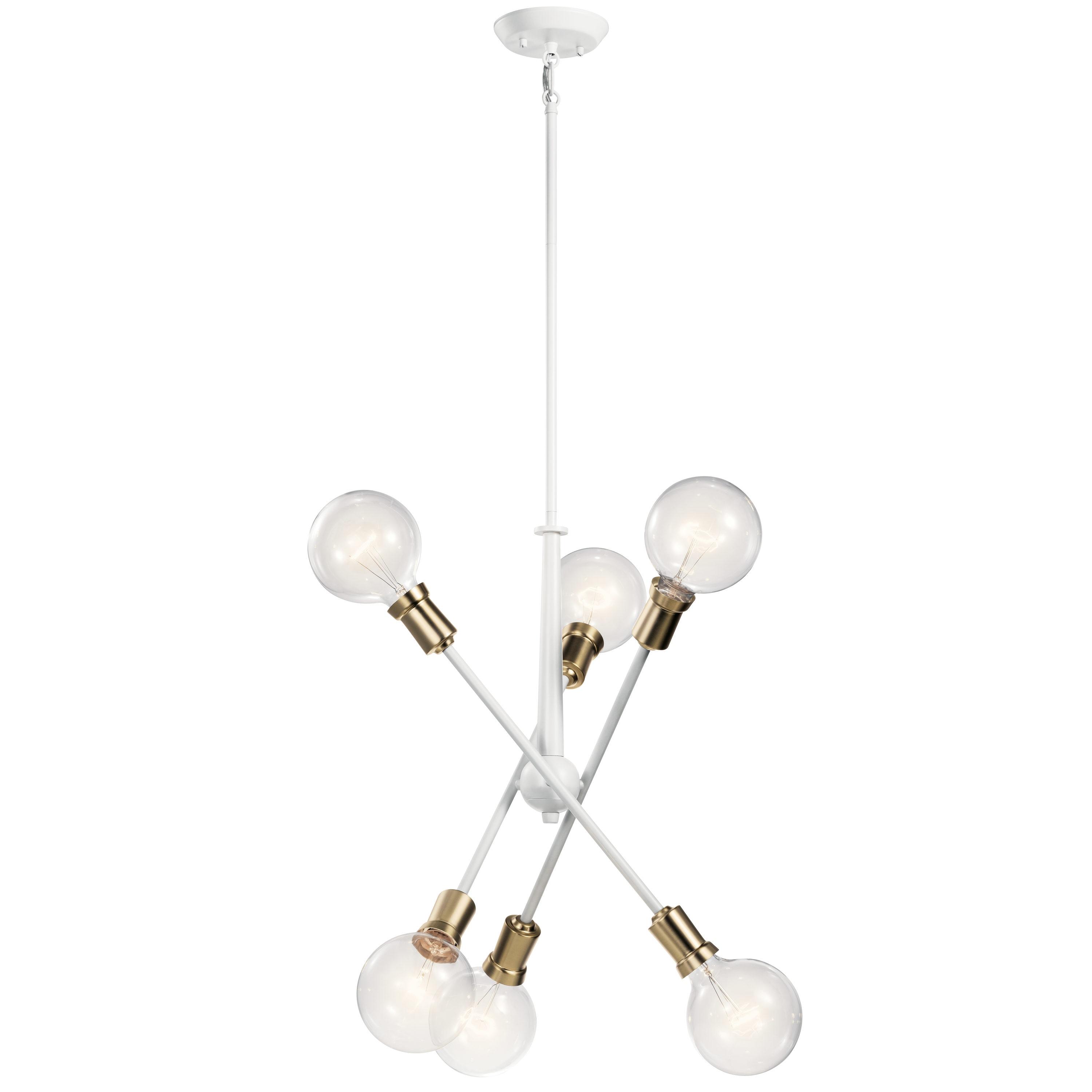 George Oliver 6 - Light Dimmable Sputnik Modern Linear Chandelier