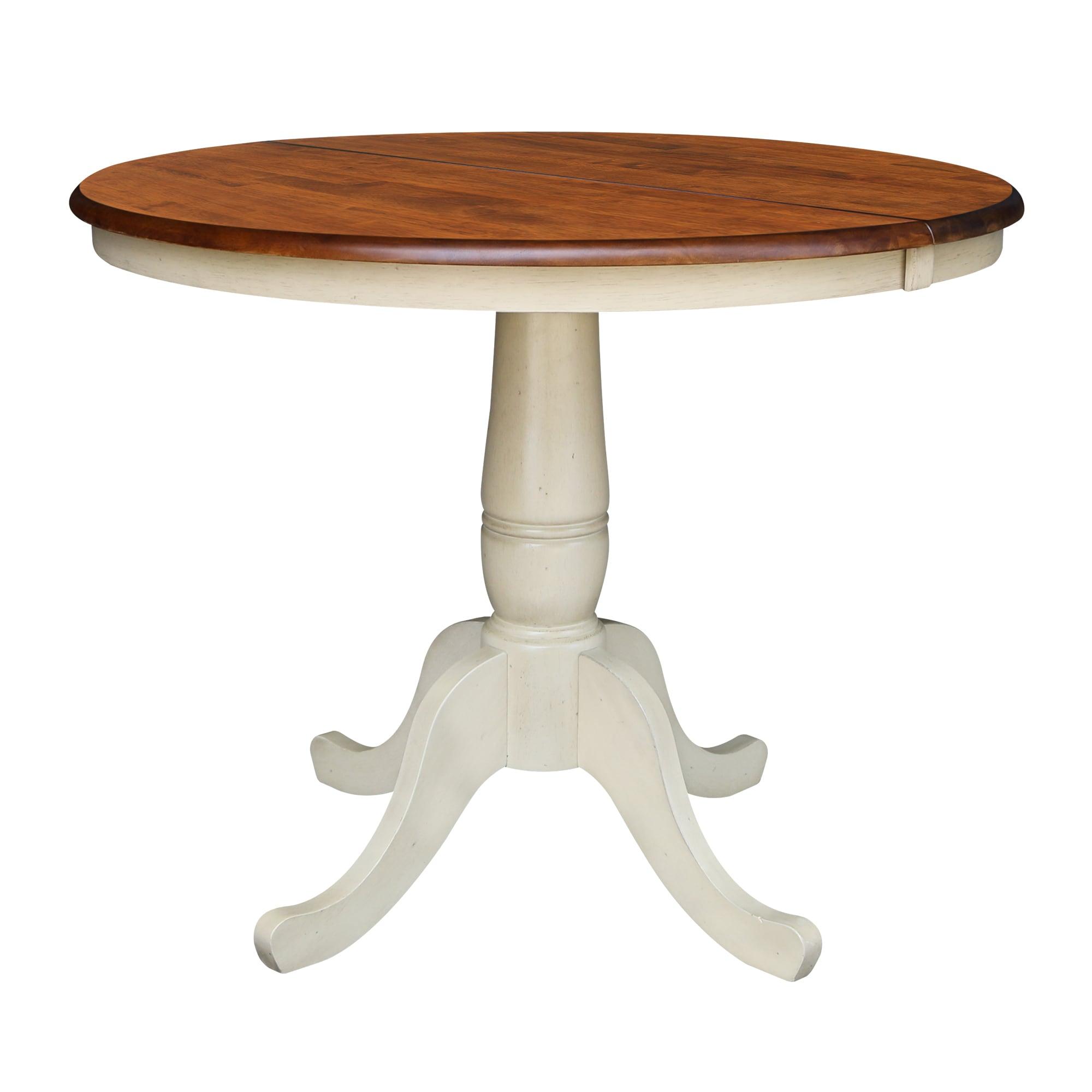 36" Round Dining Table with 12" Leaf - International Concepts