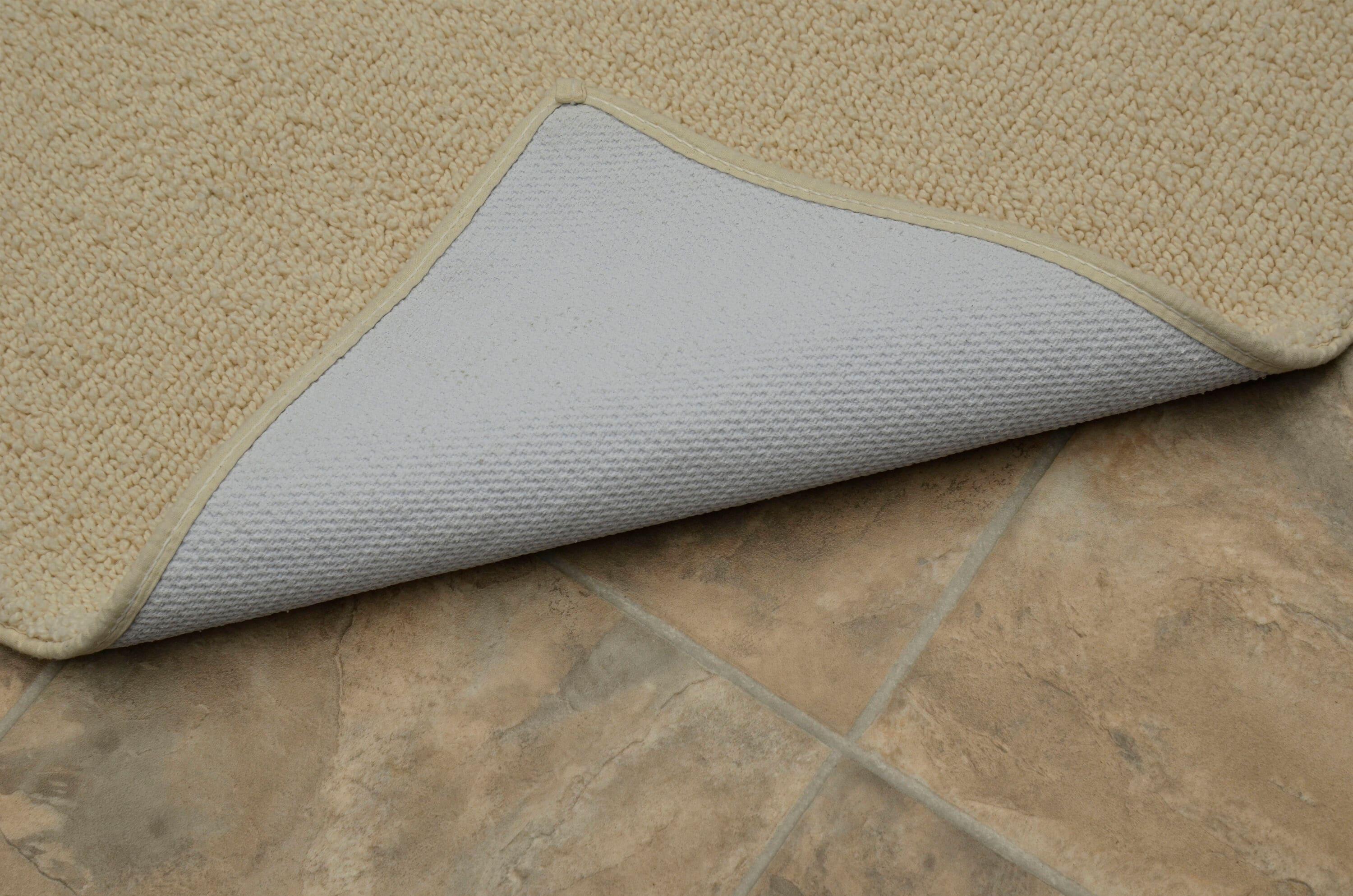 Garland Rug Queen Cotton Washable Bath Rug Set, 3 Piece Set (21"x34" Bath Rug, Contour Rug, & Toilet Lid) Natural