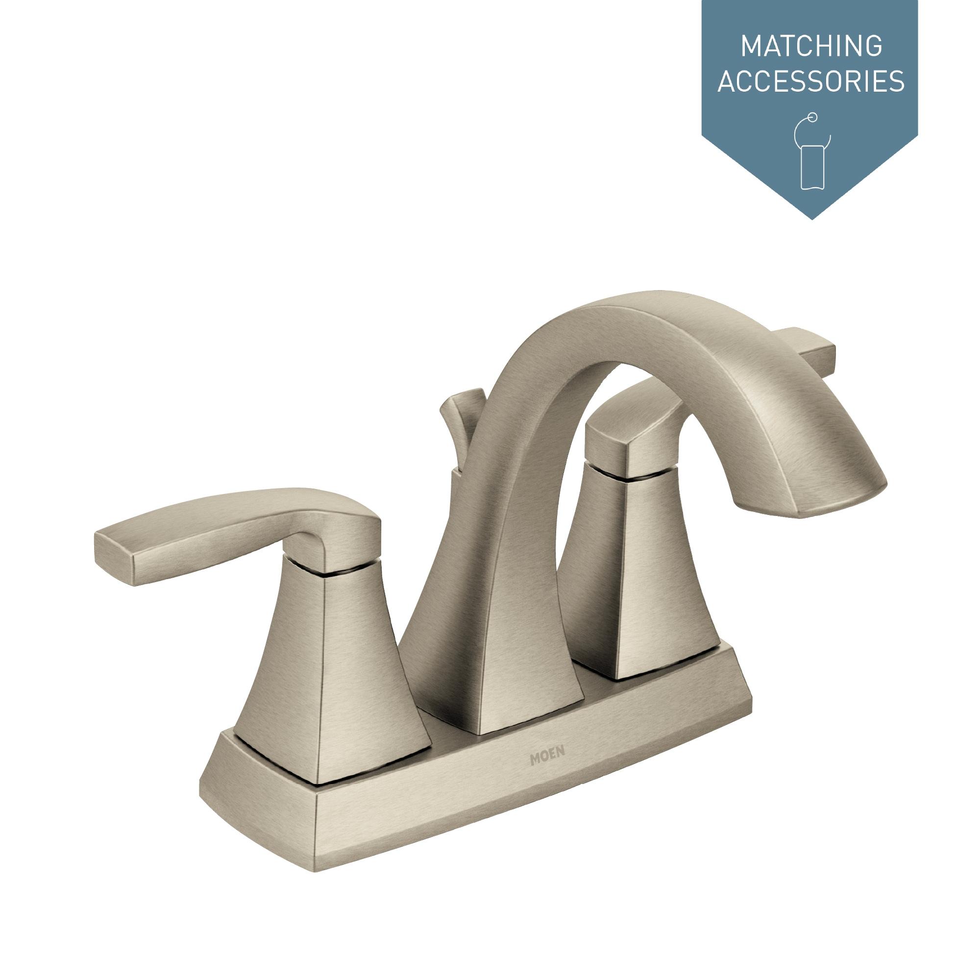 Moen Voss Centerset Bathroom Faucet with Drain Assembly