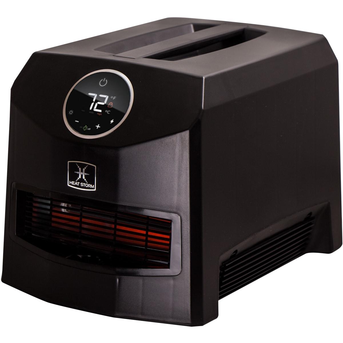 Heat Storm 1500 Watt 5200 BTU Electric High Efficiency Cabinet Space Heater with Adjustable Thermostat , Remote Included and with Digital Display