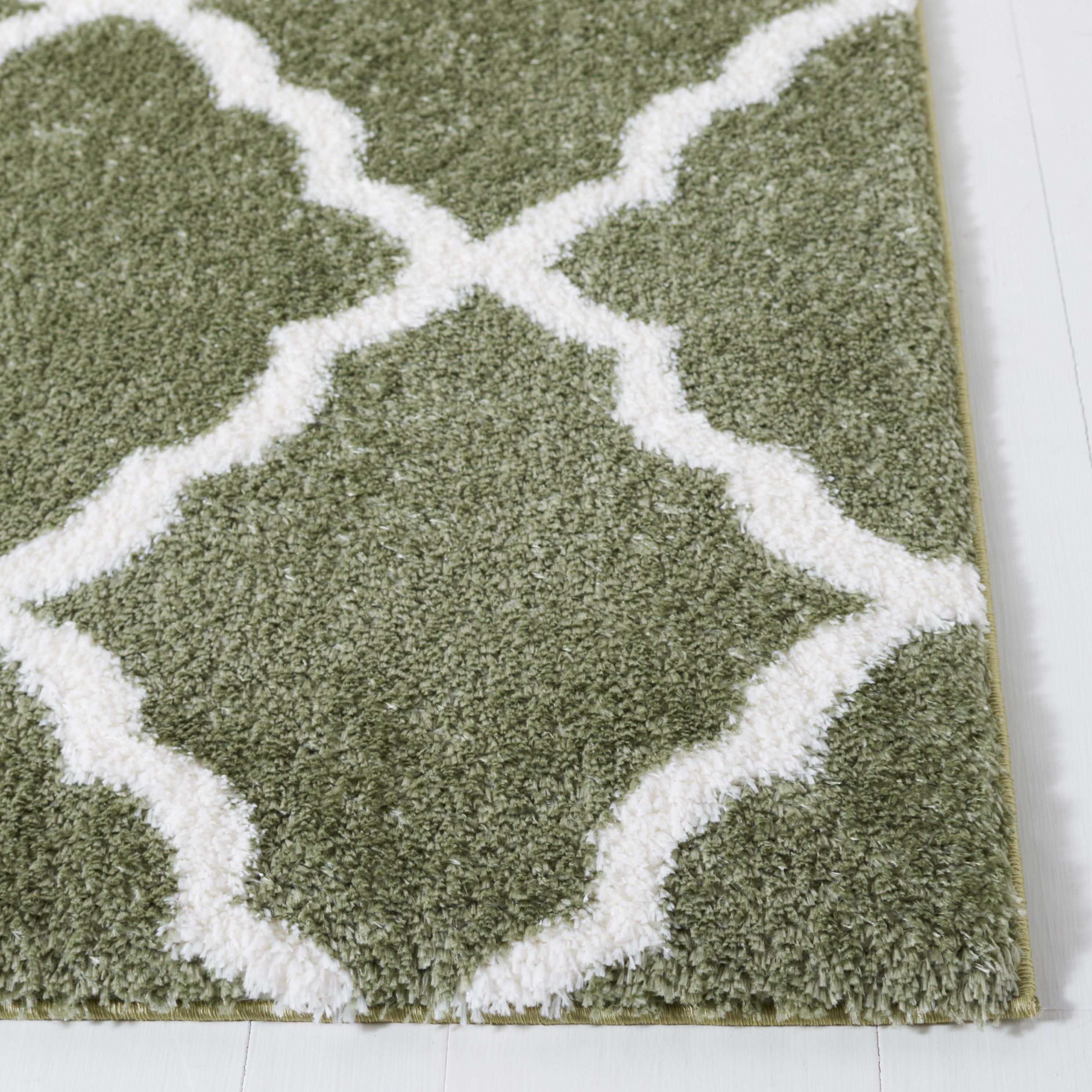 Tahoe Shag THO675 Power Loomed Area Rug - Sage/White - 8'x10' - Safavieh.