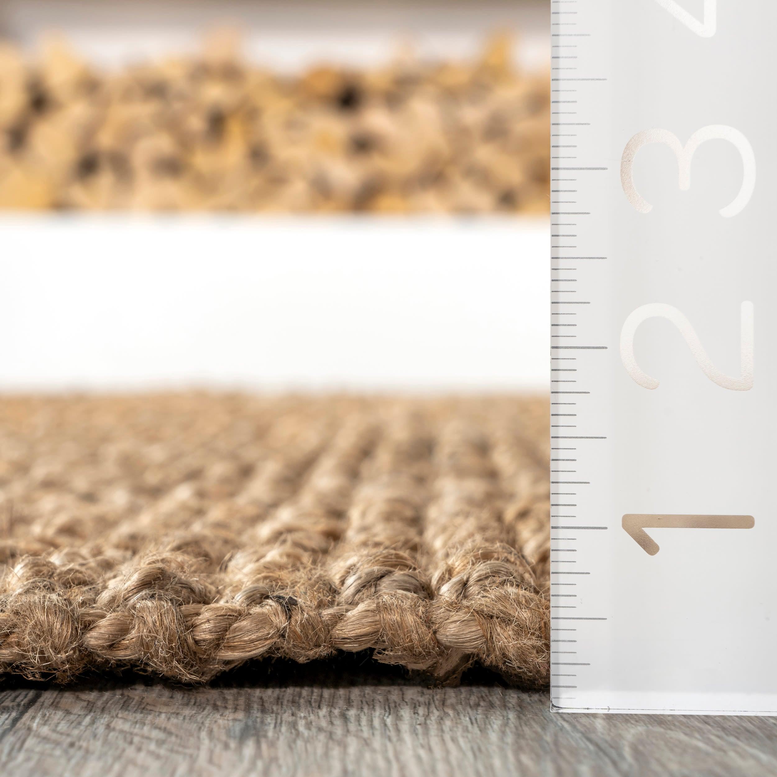 Nuloom Ashli Solid 6x9 Jute Indoor Area Rug for Dining Room Rug Neutral Rug Living Room Rug Kitchen, Natural