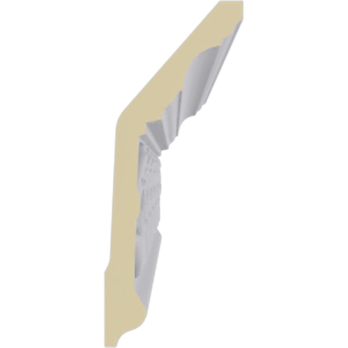 5 5/8"H x 2 1/4"P x 6"F x 94 1/2"L Floral Crown Moulding