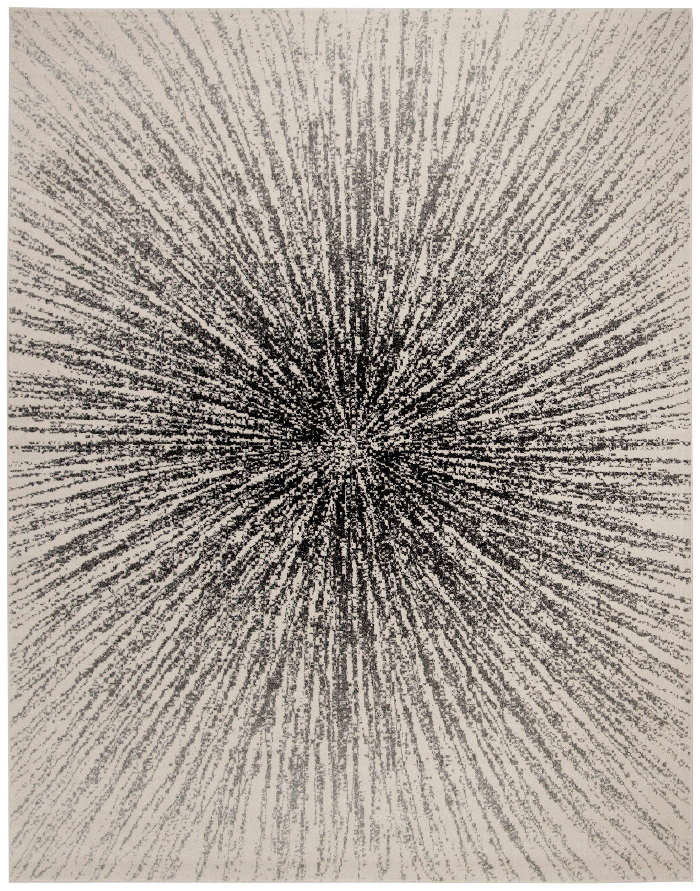 Evoke EVK228 Power Loomed Indoor Area Rug - Black/Ivory - 8'x10' - Safavieh