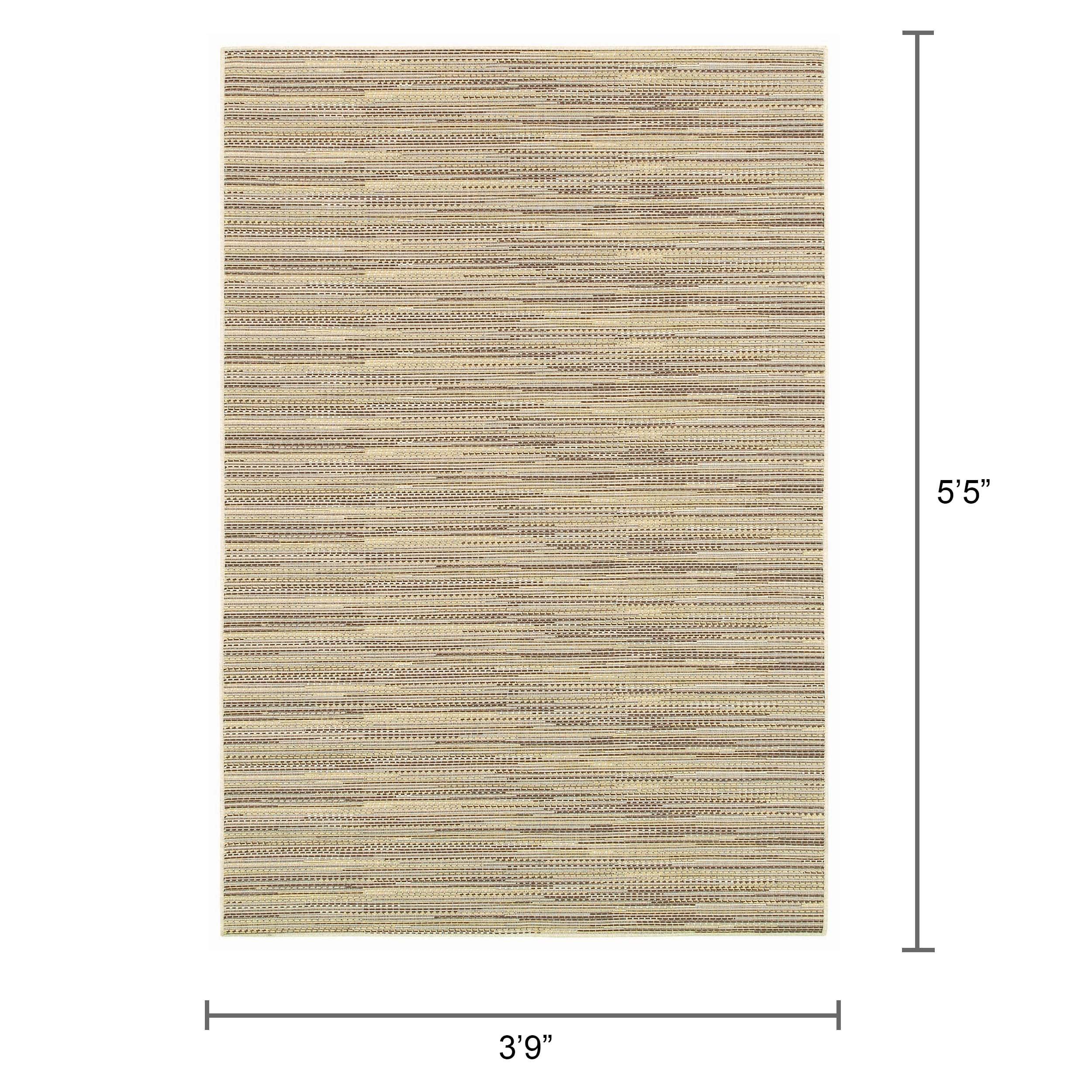 Couristan Monaco Larvotto Indoor / Outdoor Area Rug, Sand-Multi, 3'9" x 5'5"