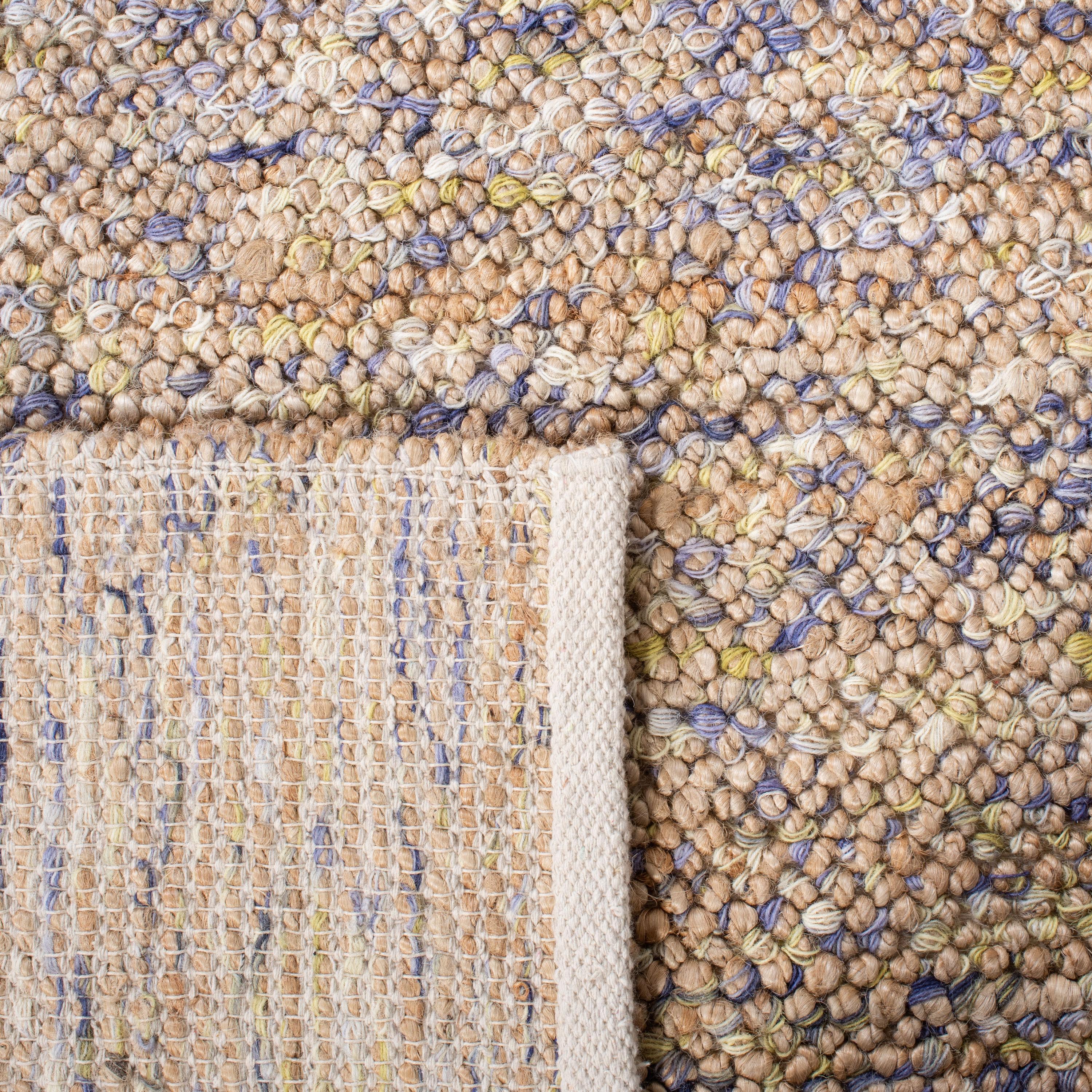 Bohemian BOH901 Hand Woven Indoor Area Rug - Natural/Purple - 4'x6' - Safavieh