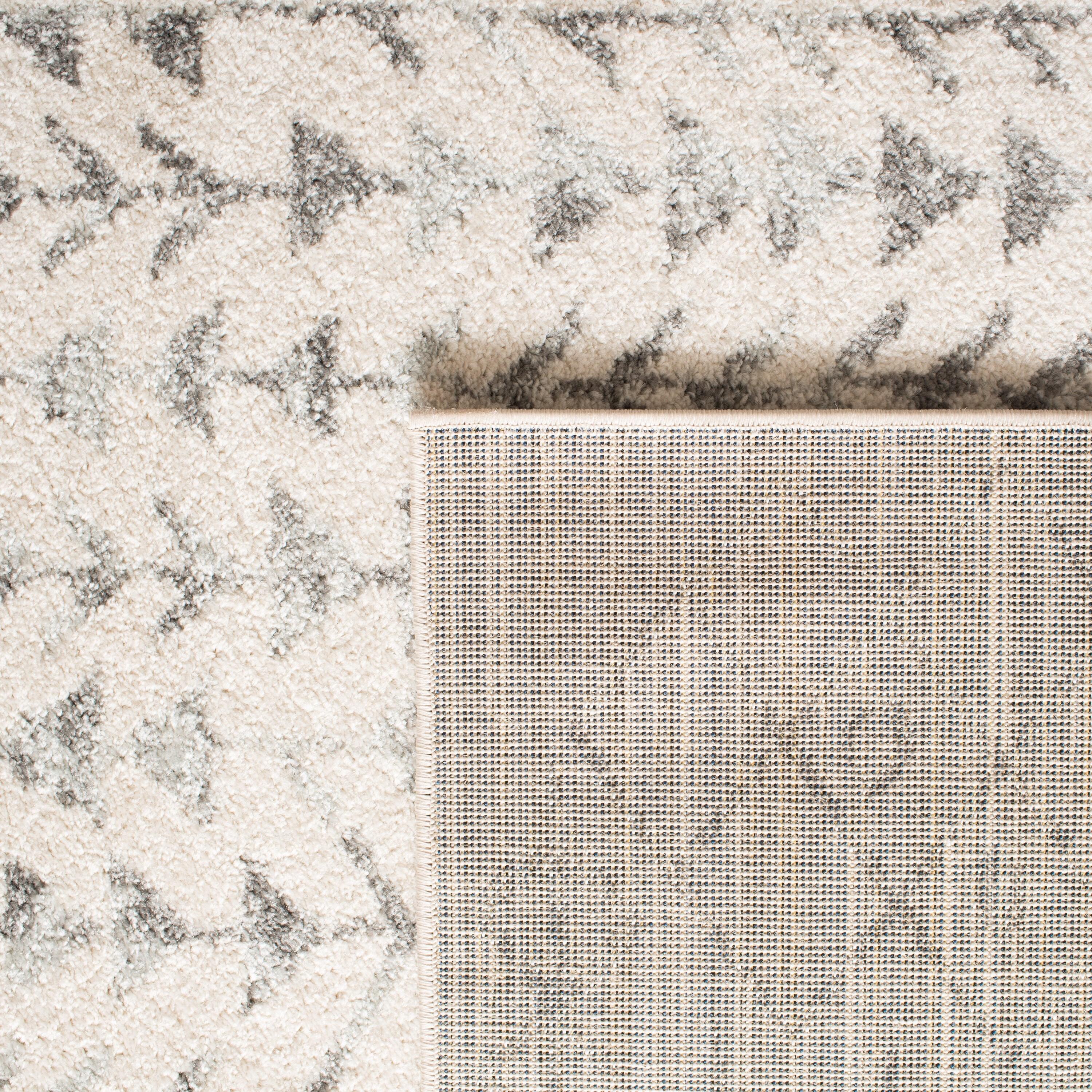 Tulum TUL262 Power Loomed Area Rug - Ivory/Grey - 9' round - Safavieh.